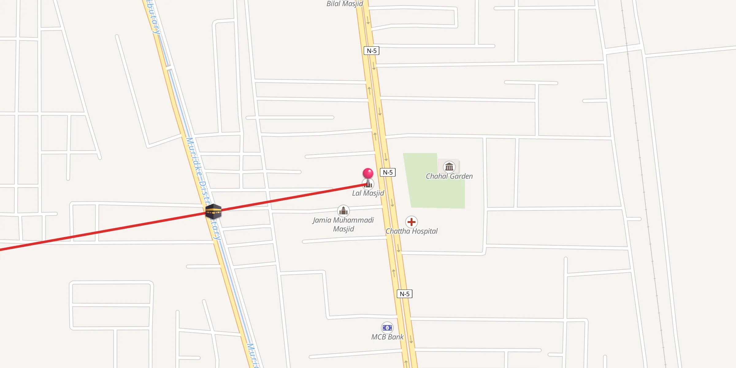 Carte de localisation : Lal Masjid