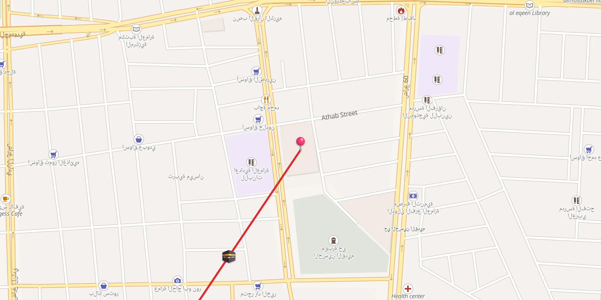 Carte de localisation : مسقفات صلاة الجمعه