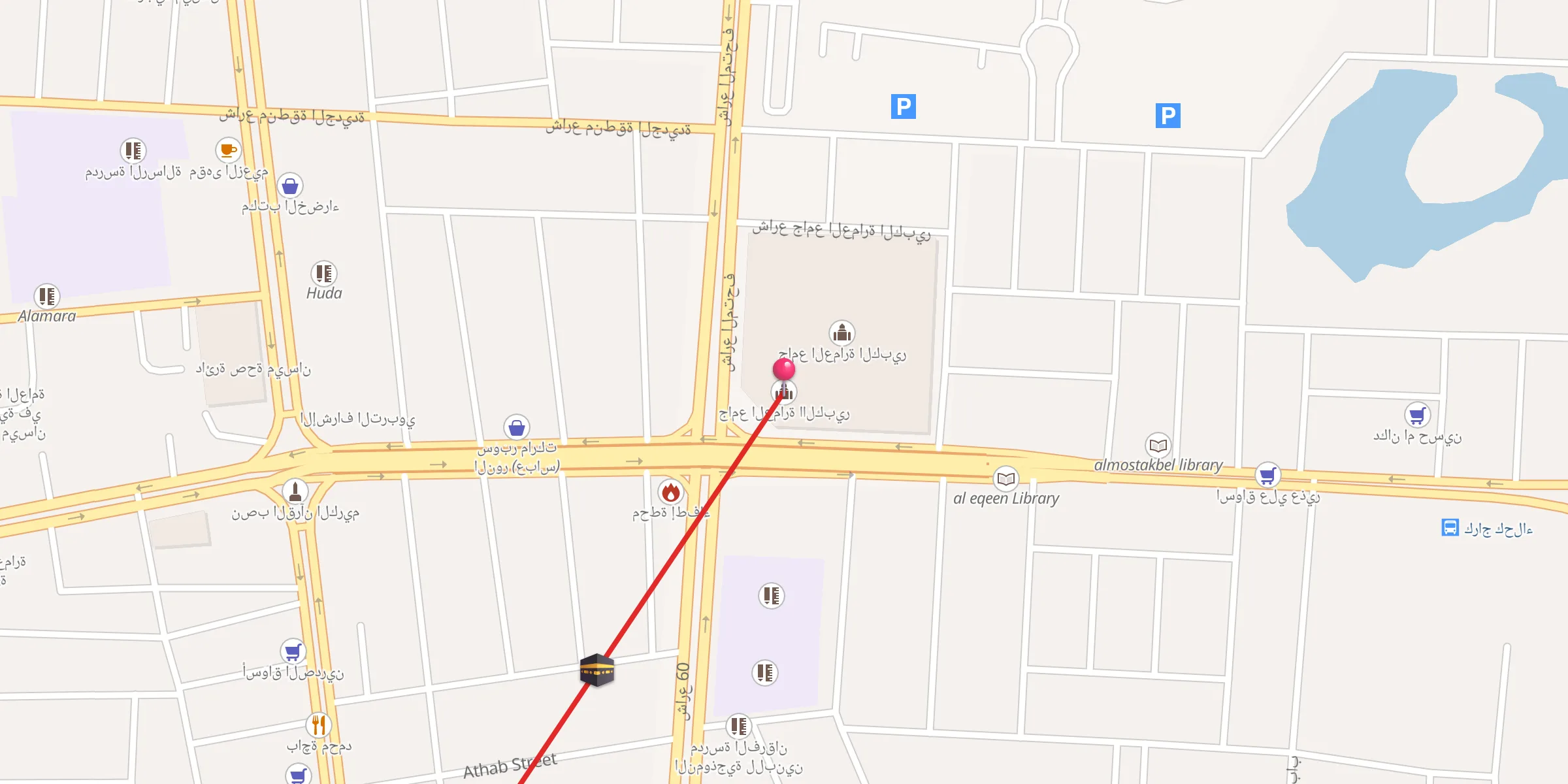 Carte de localisation : جامع العمارة االكبير