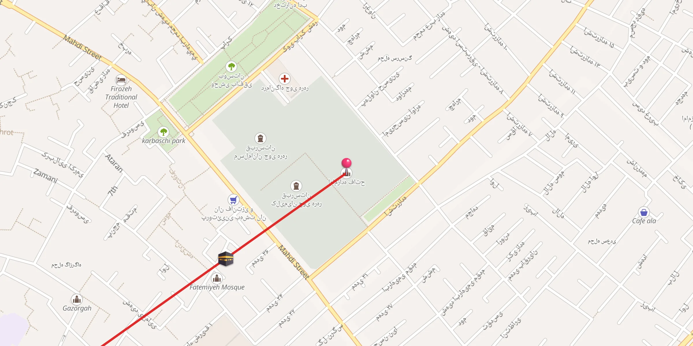 Carte de localisation : امامزاده فاتح