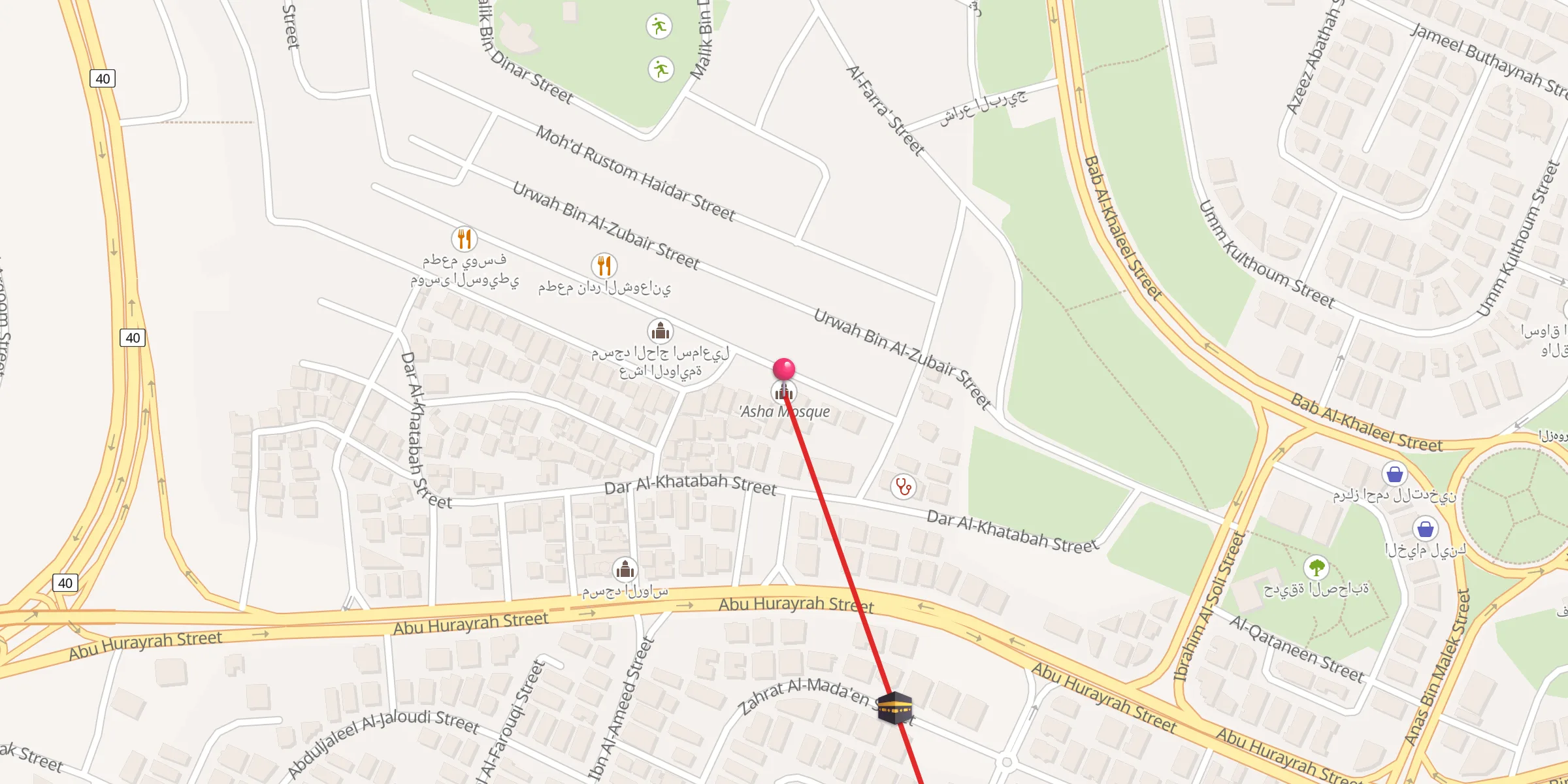 Carte de localisation : 'Asha Mosque