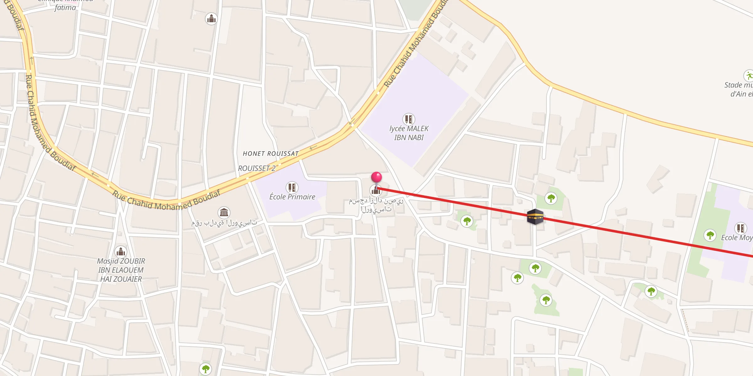 Carte de localisation : مسجد أزلاد نصير الرويسات