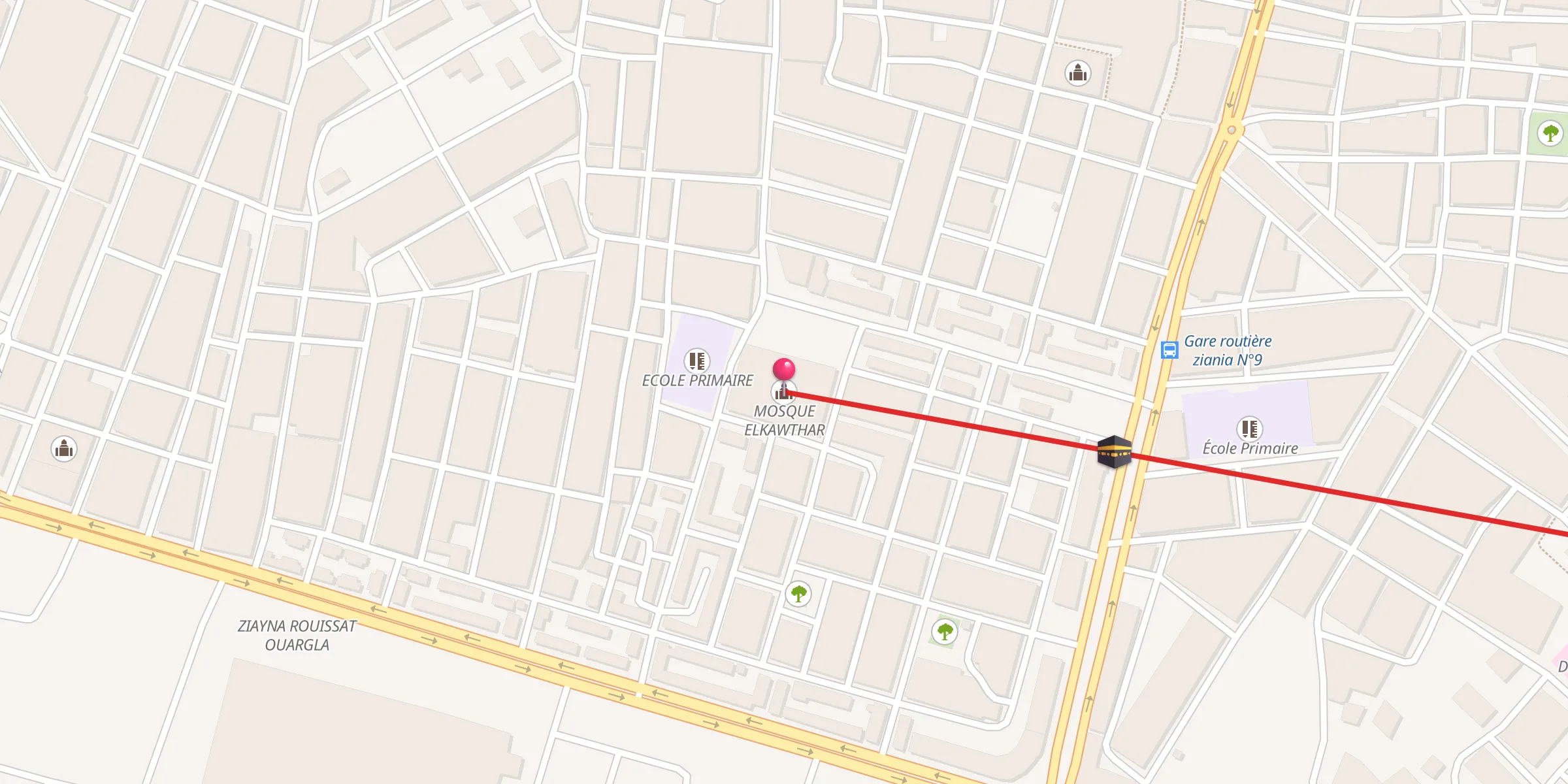 Carte de localisation : MOSQUE ELKAWTHAR