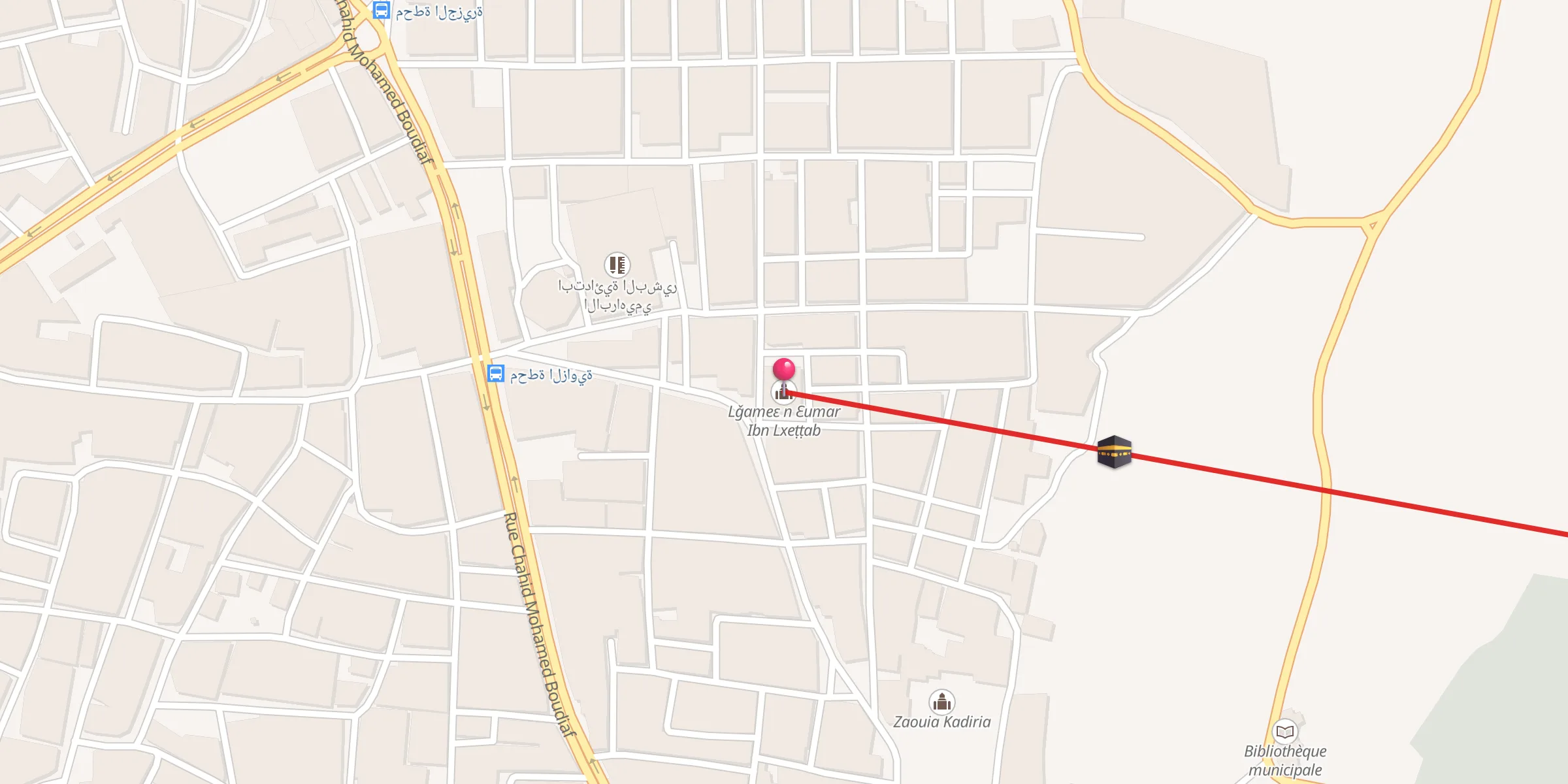 Carte de localisation : مسجد عمر بن الخطاب