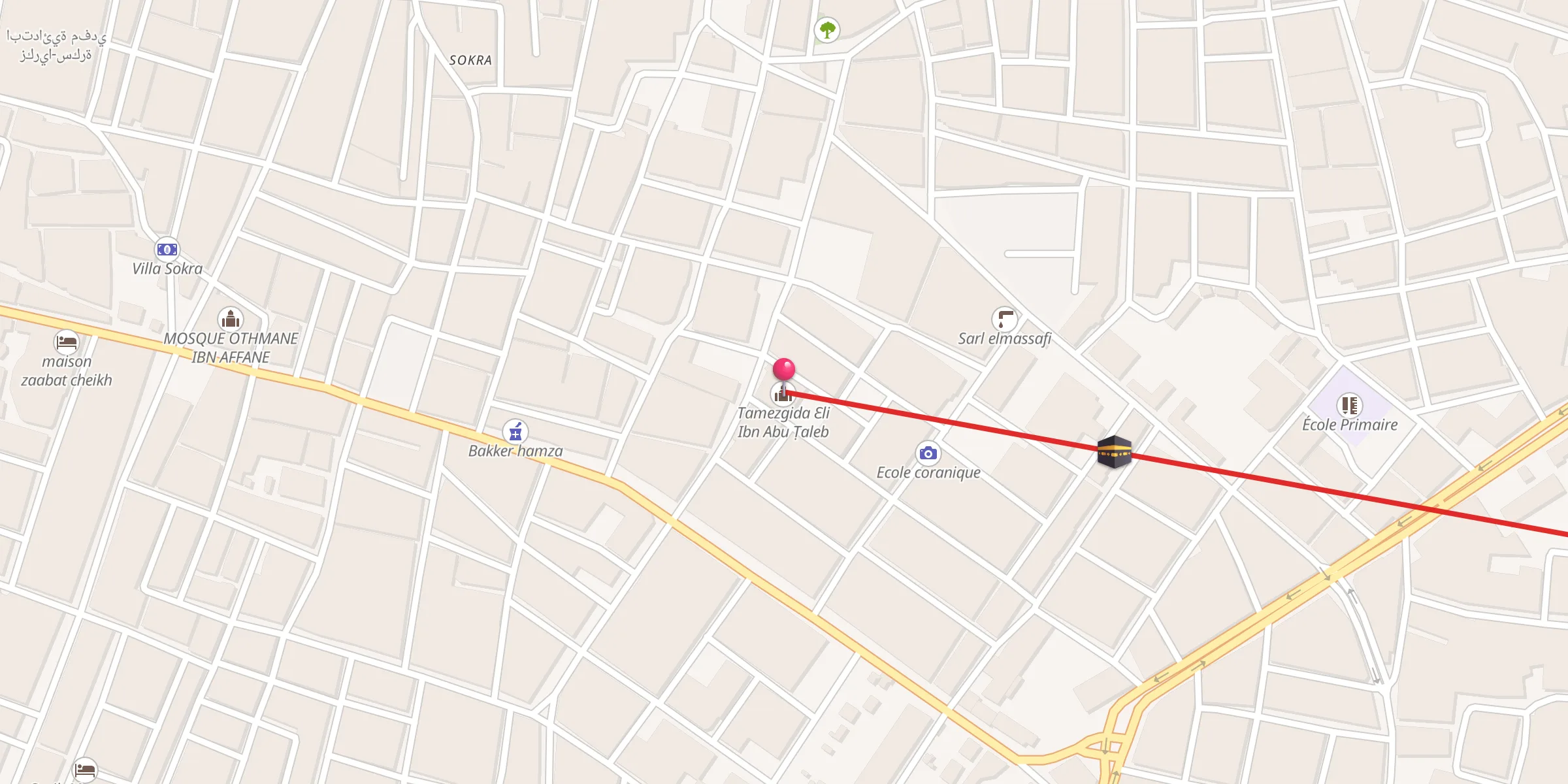 Carte de localisation : مسجد علي بن أبي طالب