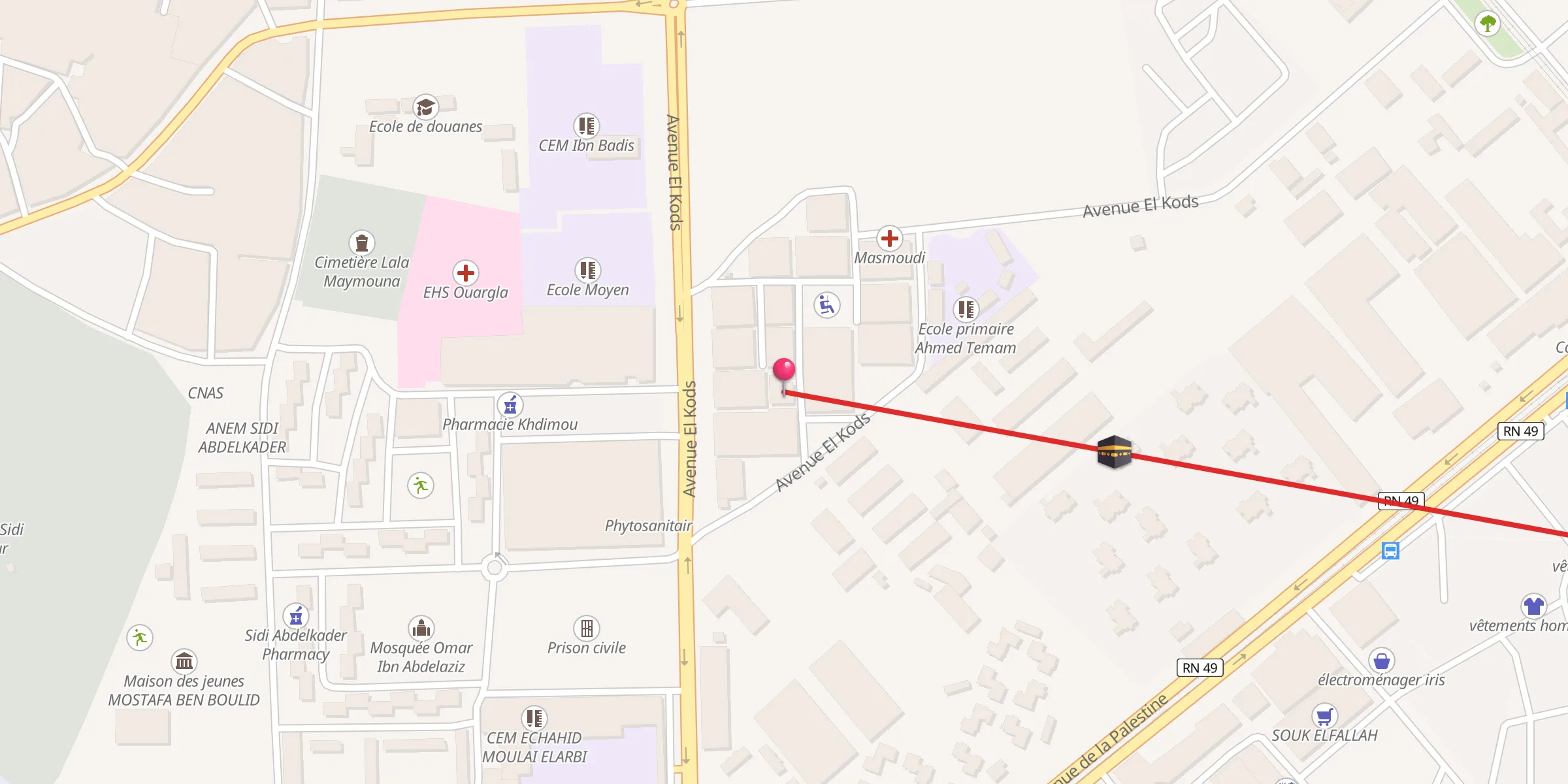 Carte de localisation : المدرسة القرانية احمد تمام