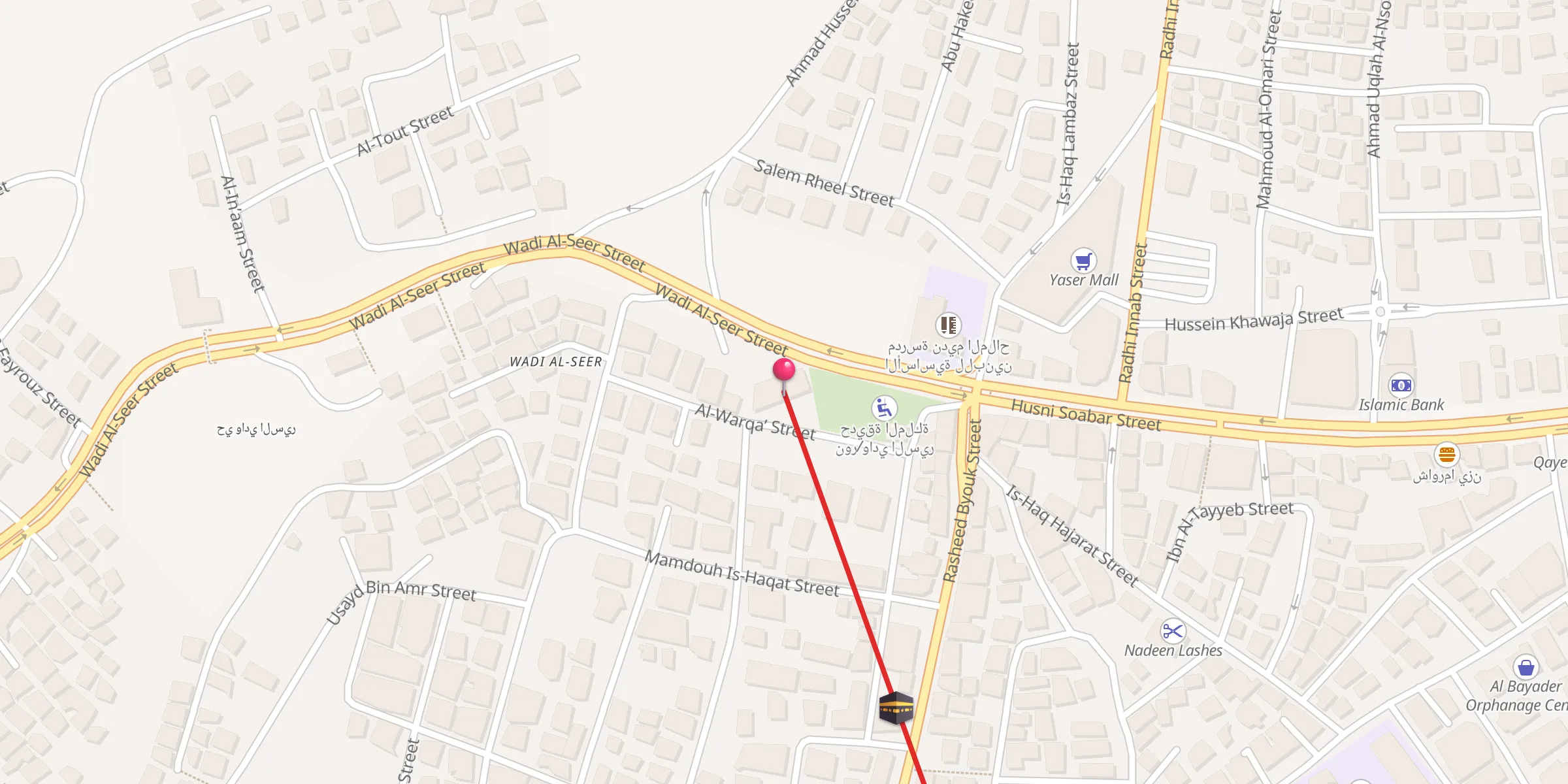 Carte de localisation : AlAbrar Mosque - مسجد الأبرار;مسجد الأبرار