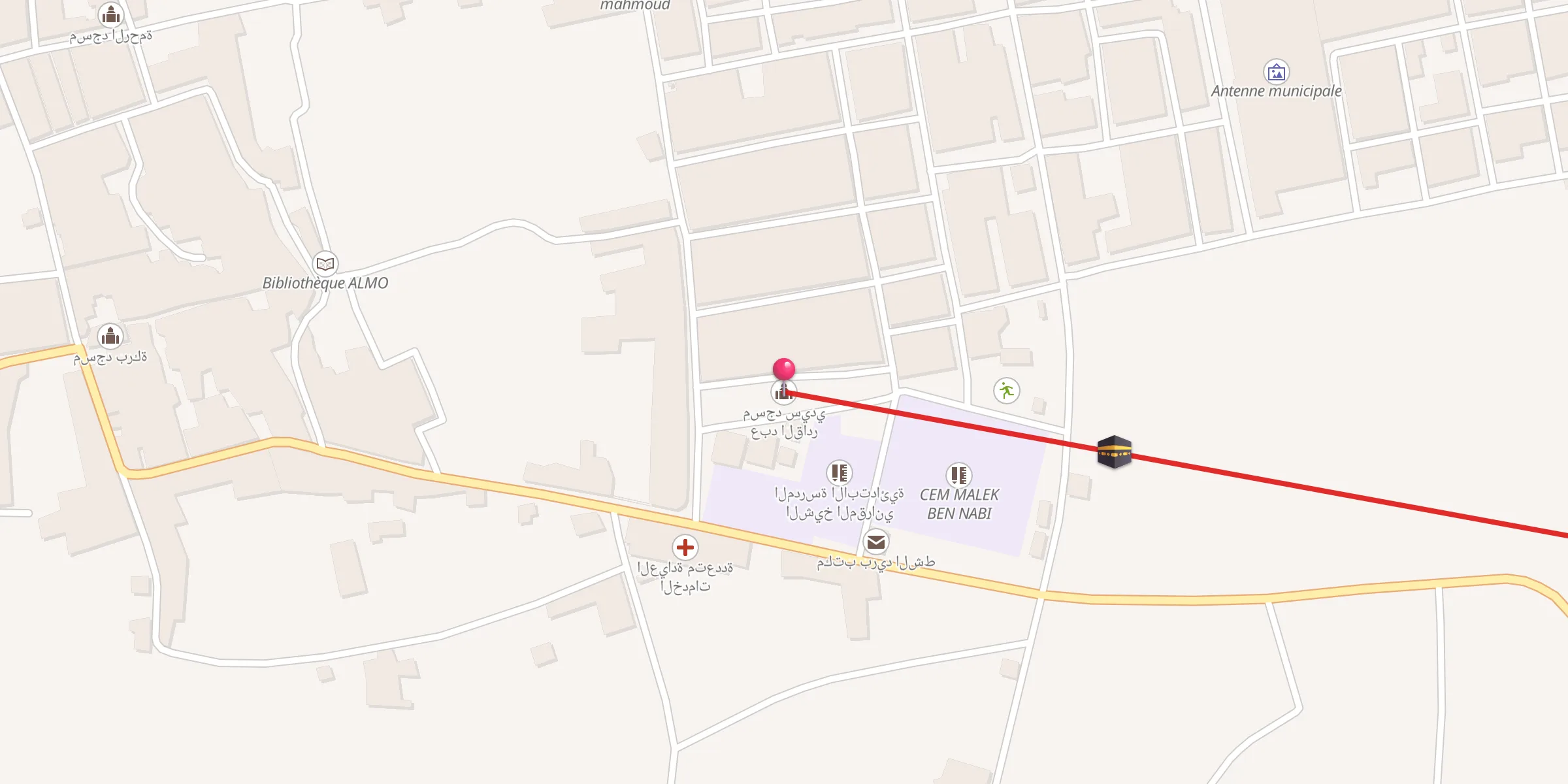 Carte de localisation : مسجد سيدي عبد القادر