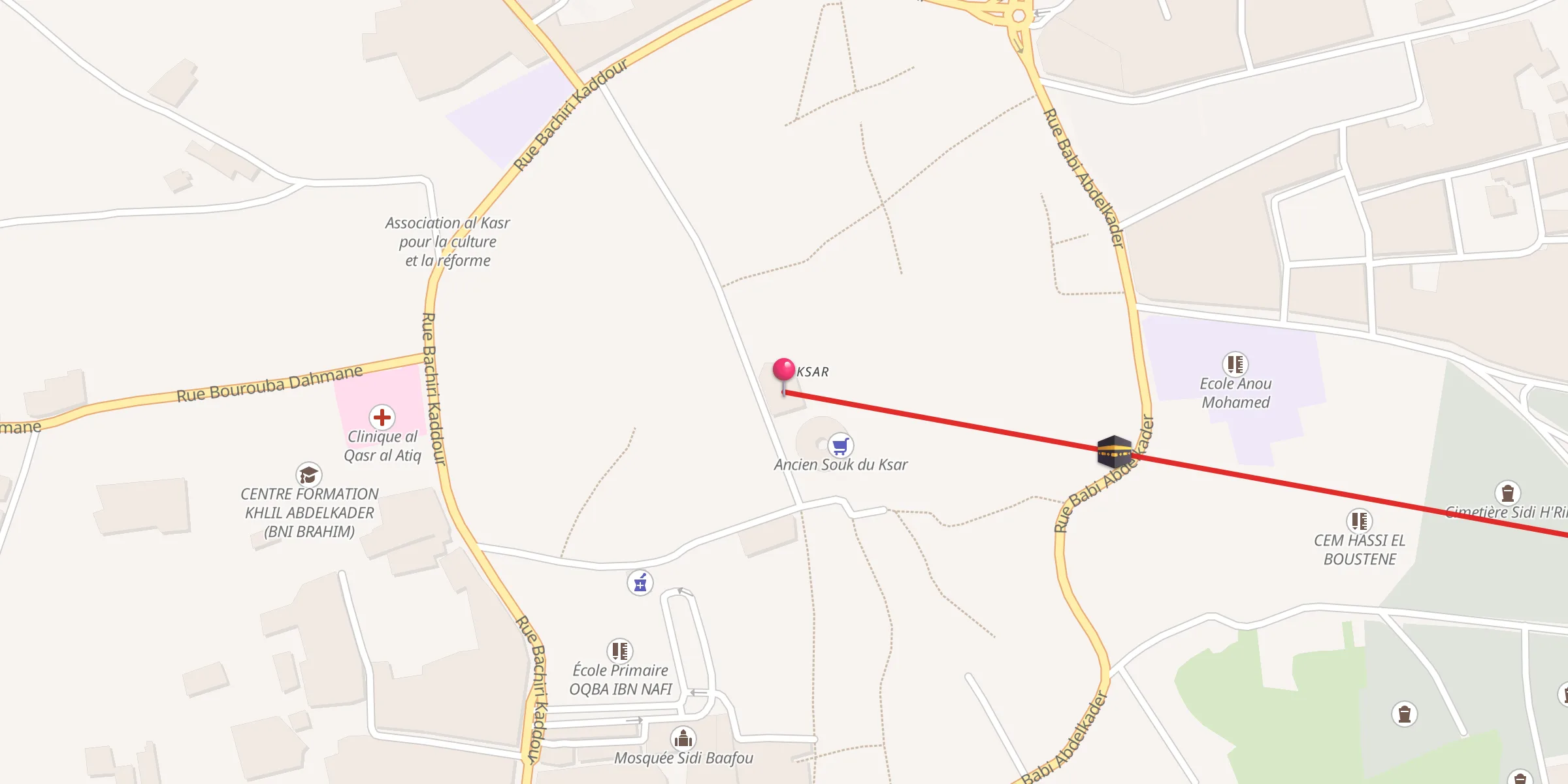 Carte de localisation : Mosquée Abou Bakr Essedik
