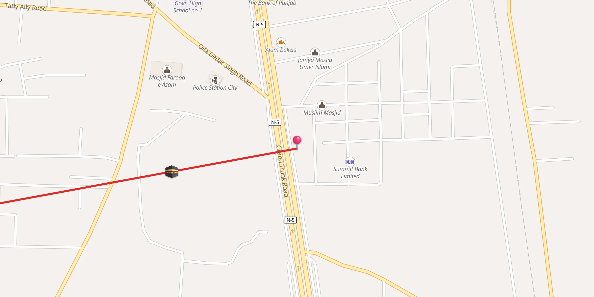 Carte de localisation : Masjid Ahl e Hadees