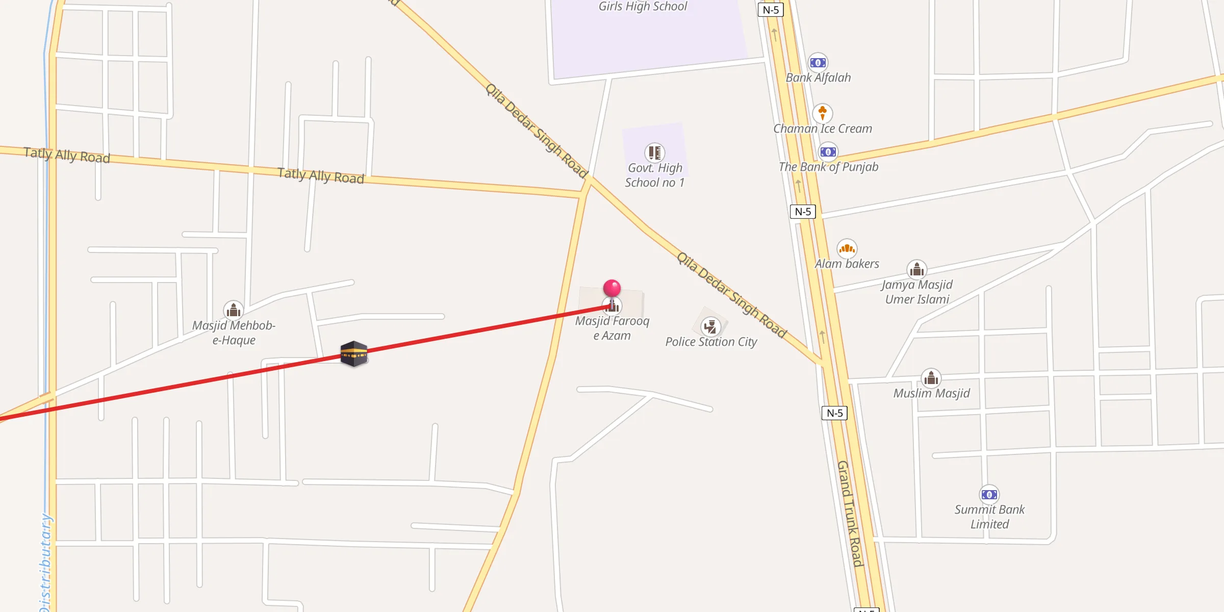 Carte de localisation : Masjid Farooq e Azam