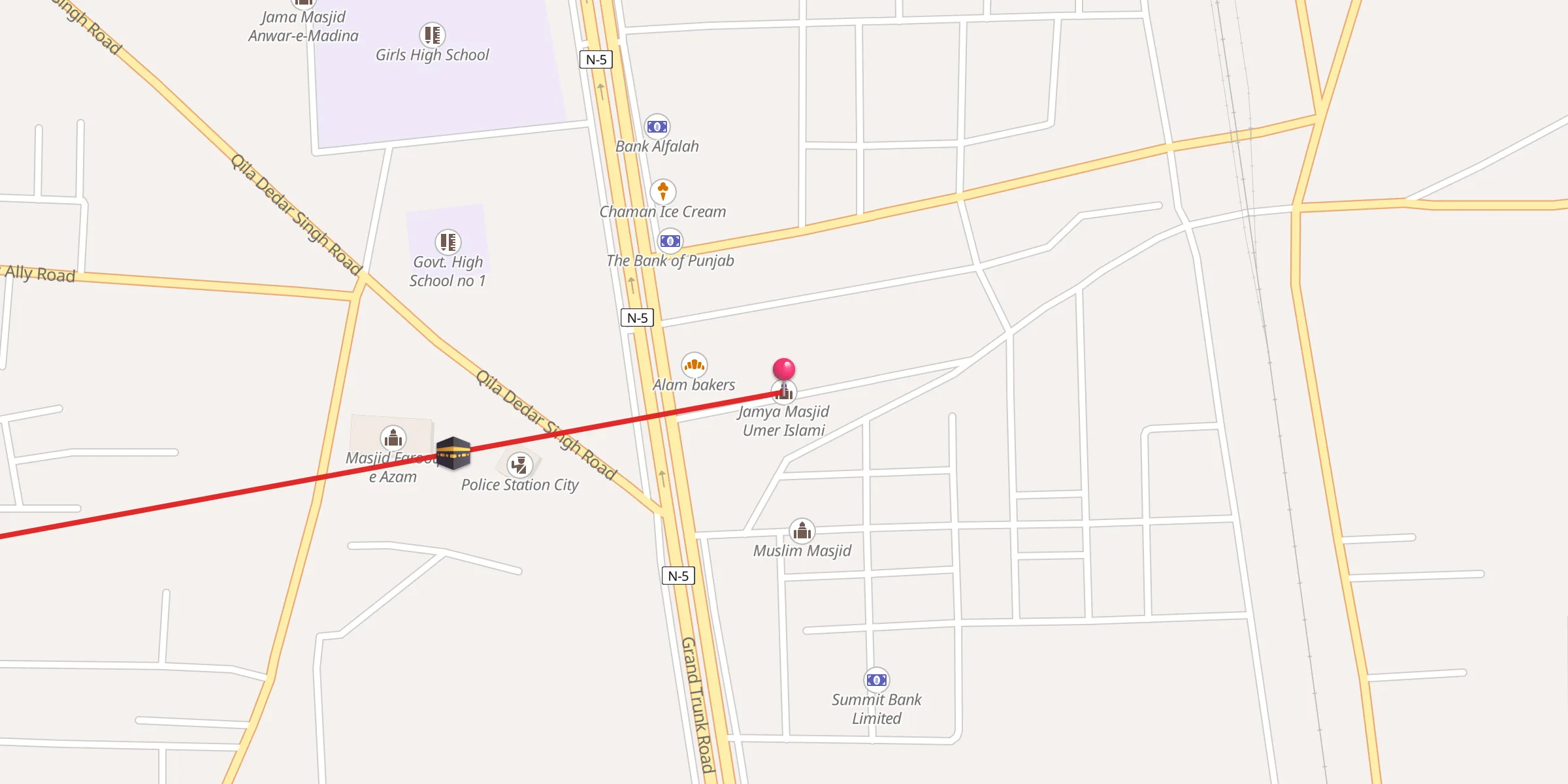 Carte de localisation : Jamya Masjid Umer Islami