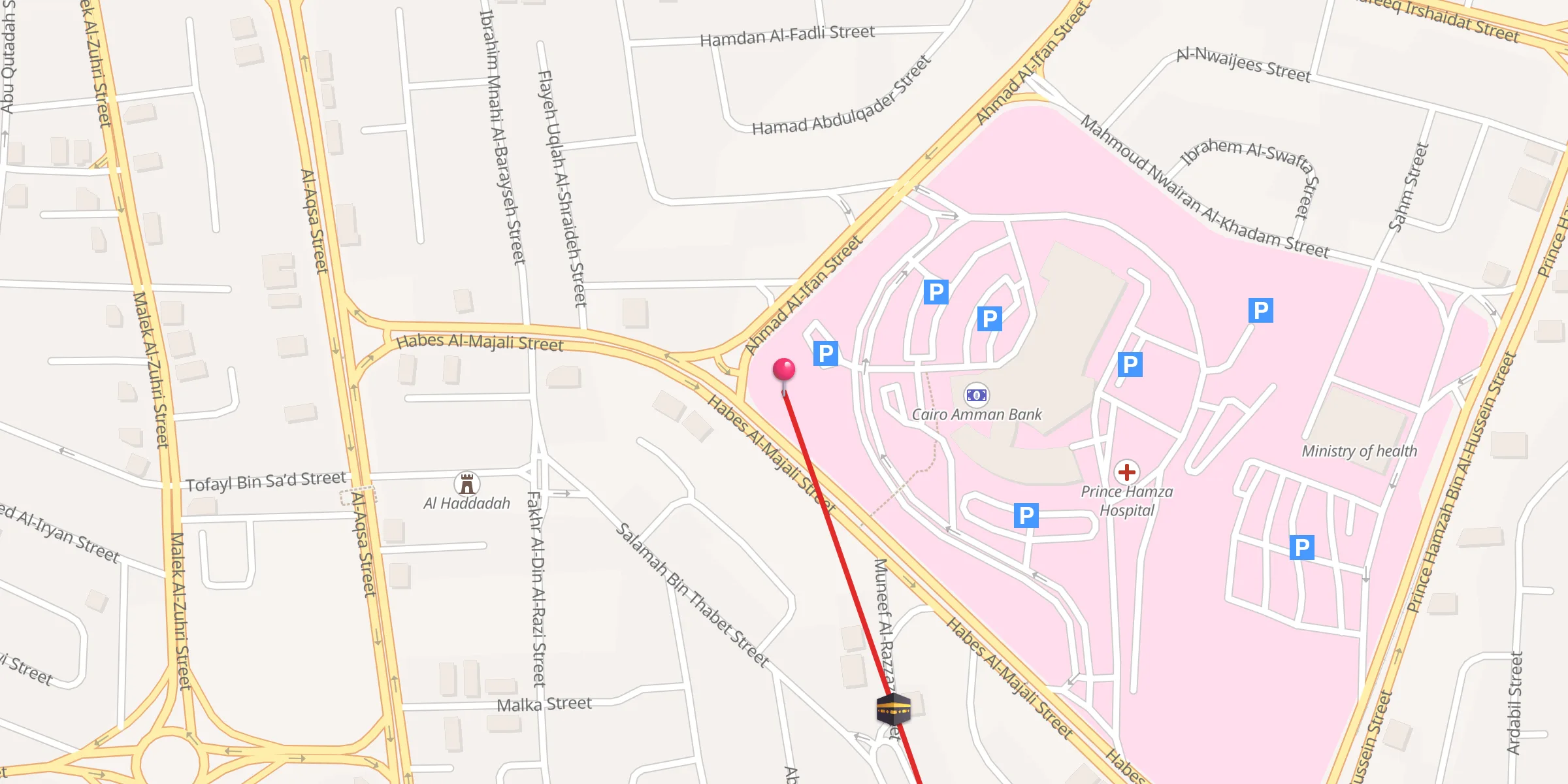 Carte de localisation : Prince Hamza Hospital's Mosque