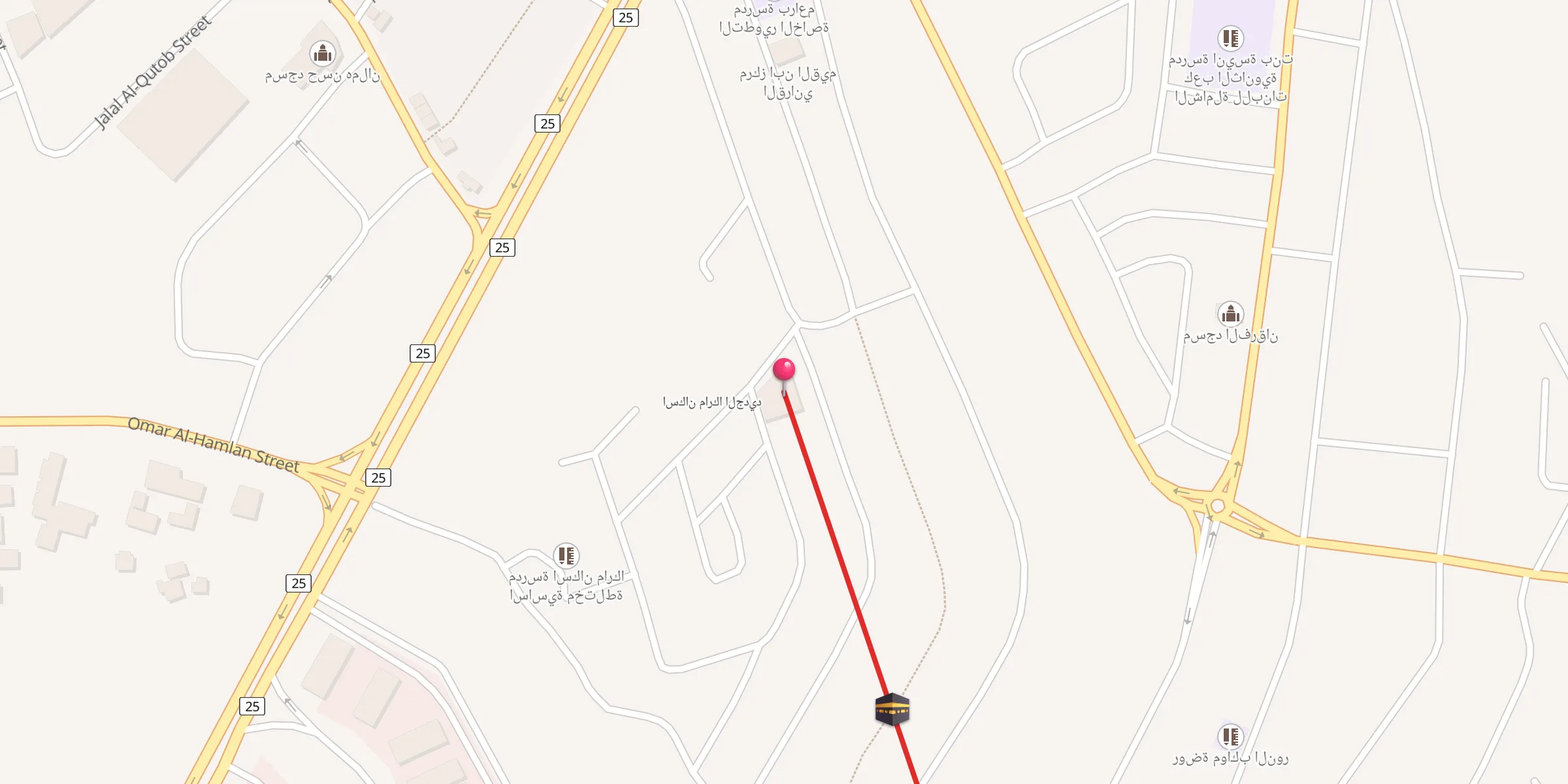 Carte de localisation : مسجد عمرو بن العاص