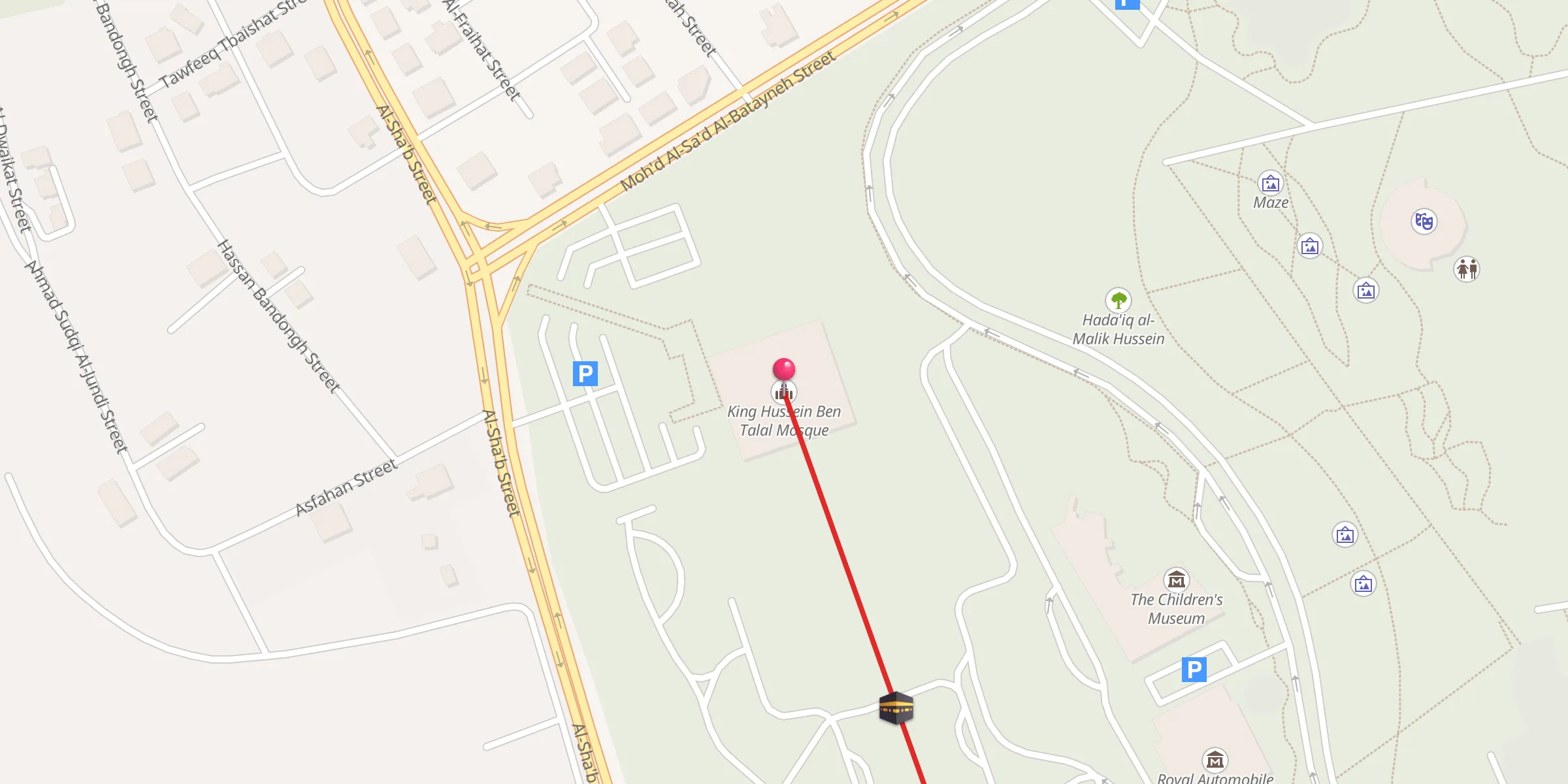 Carte de localisation : جامع الملك حسين بن طلال