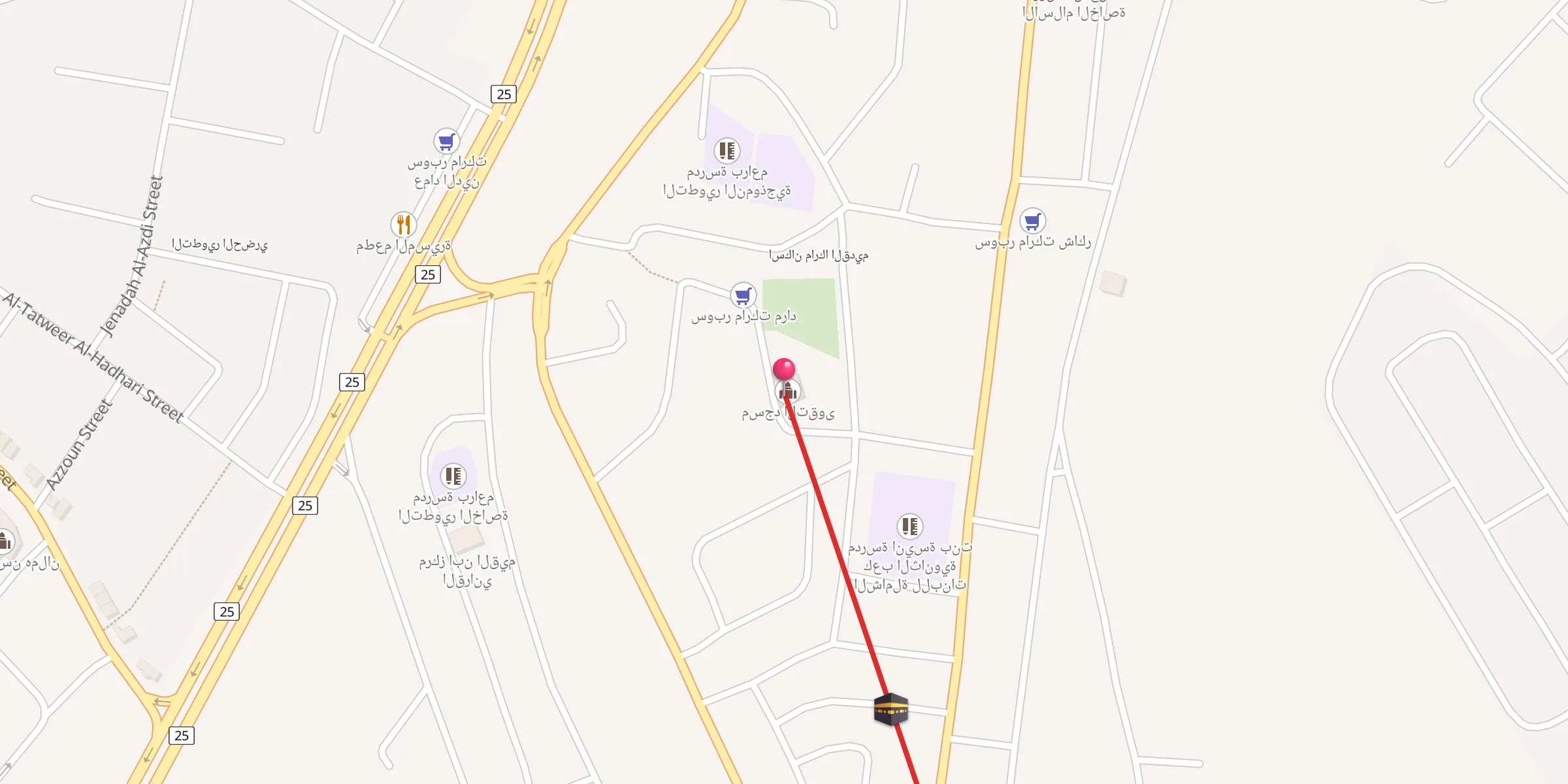 Carte de localisation : مسجد التقوى
