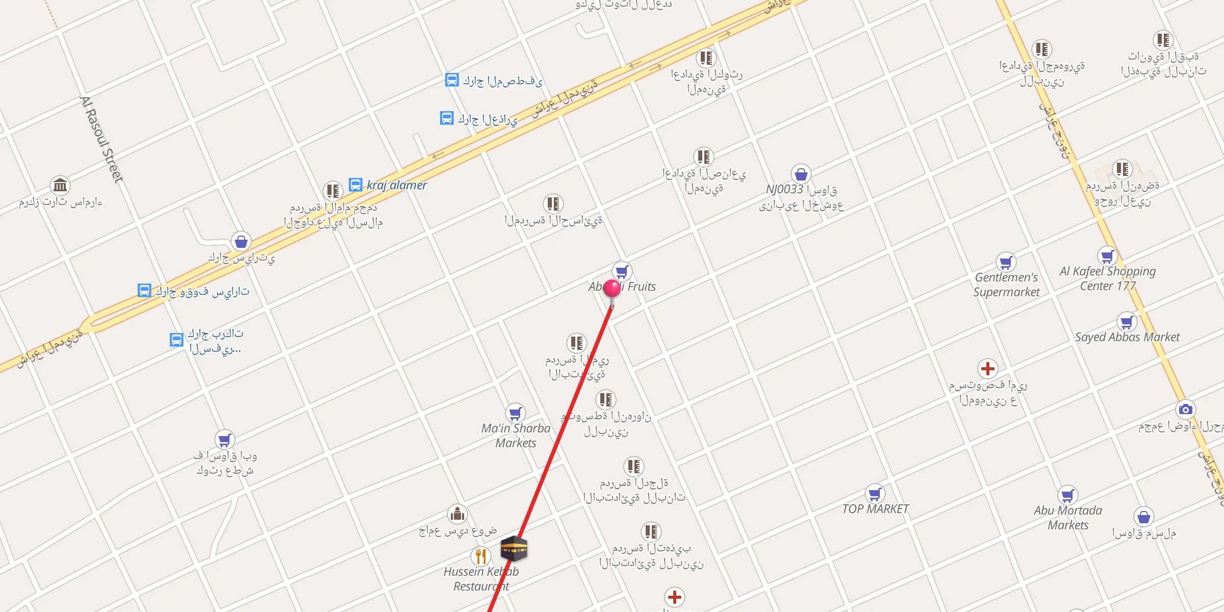 Carte de localisation : جامع أم البنين