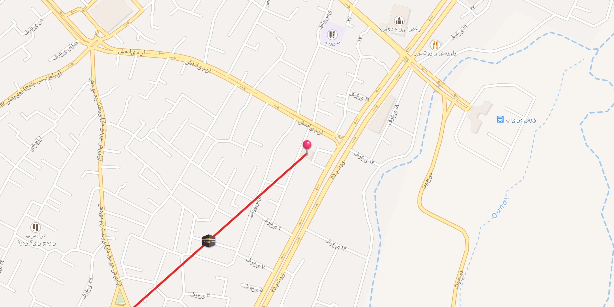 Carte de localisation : مسجد حضرت الرسول