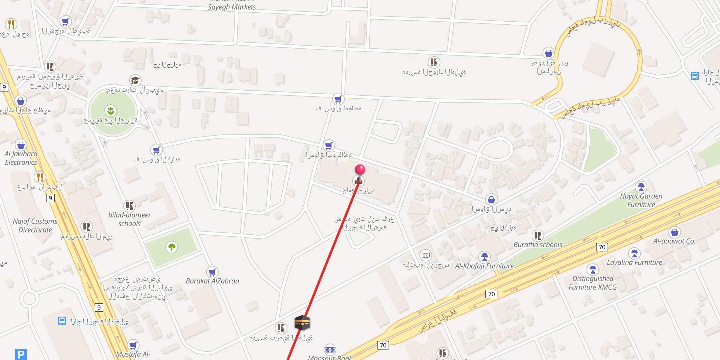 Carte de localisation : جامع حنانه