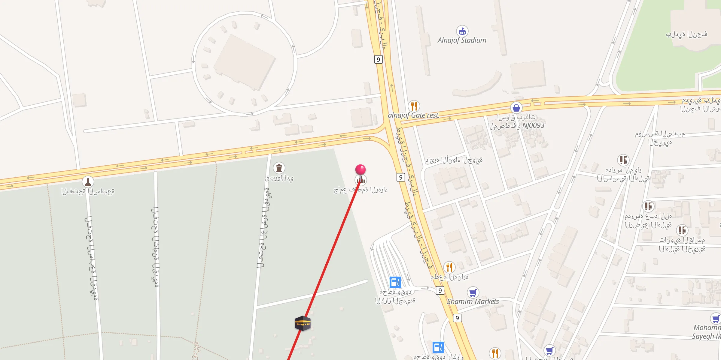 Carte de localisation : جامع فاطمة الزهراء