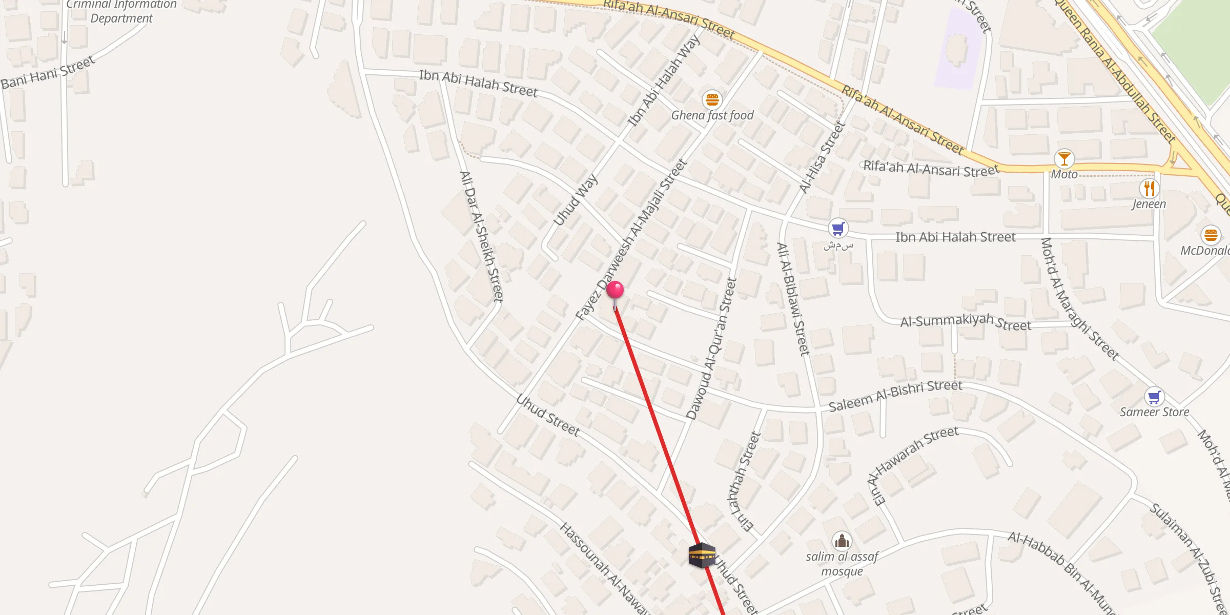 Carte de localisation : مسجد الفاروق