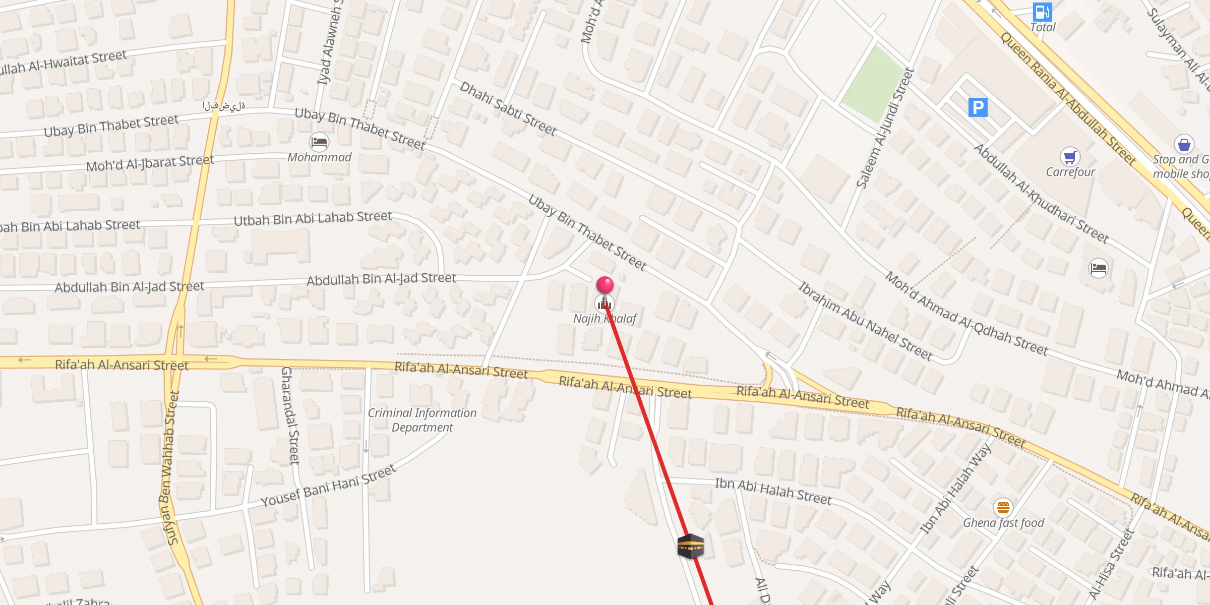 Carte de localisation : Najih Khalaf