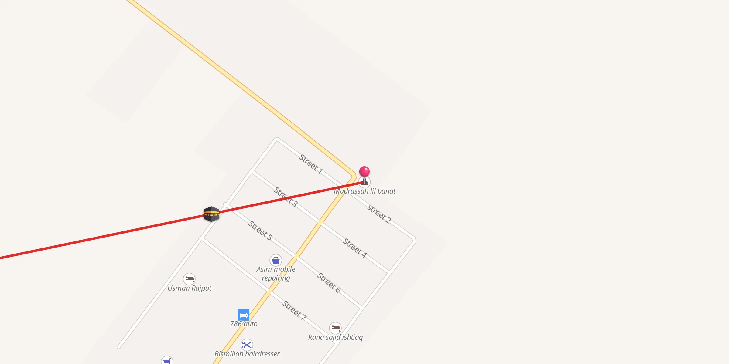 Carte de localisation : Madrassah lil banat