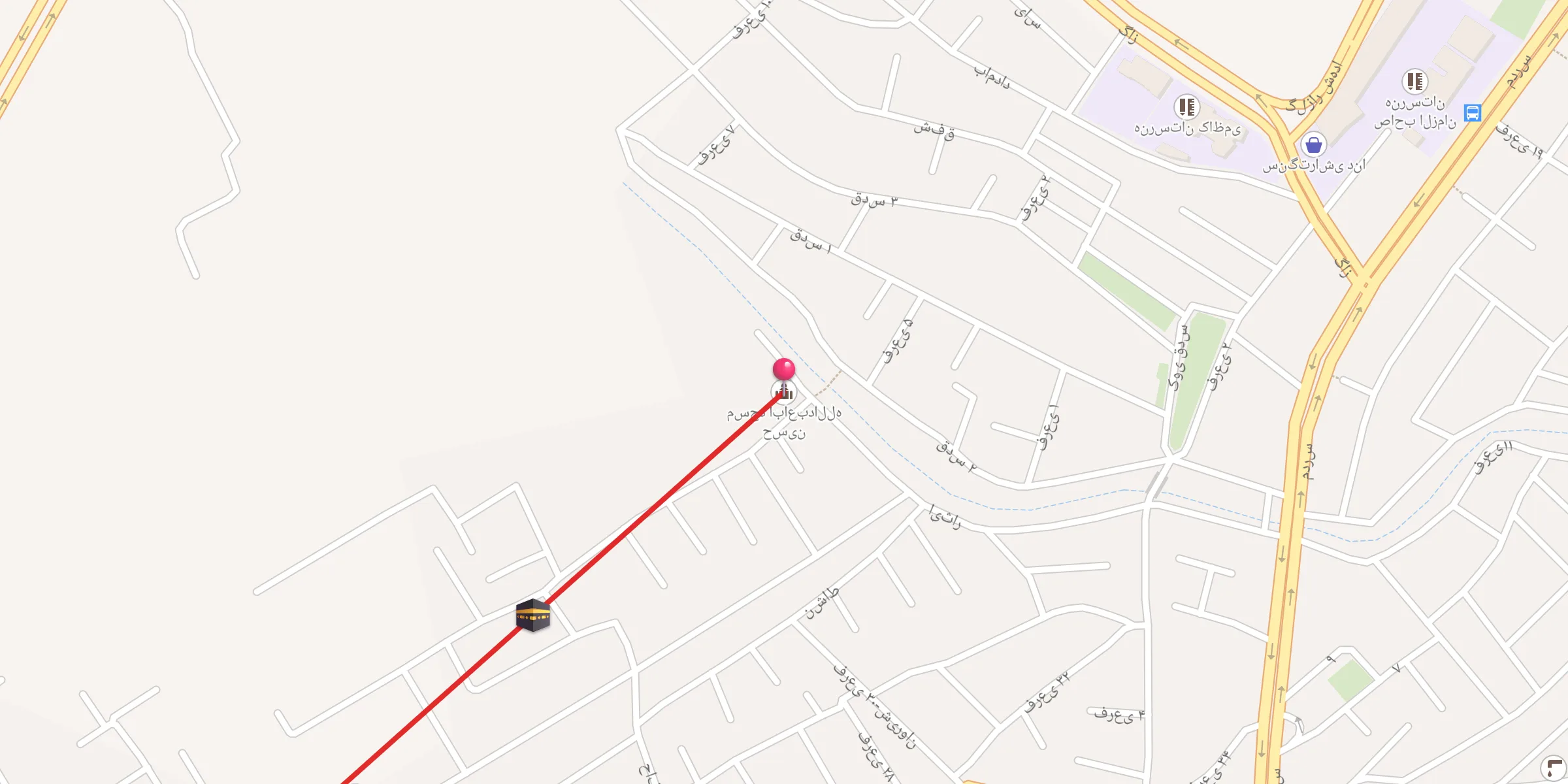 Carte de localisation : مسجد اباعبدالله حسین