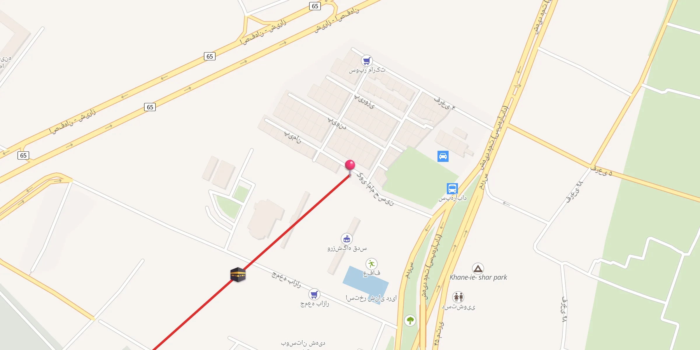 Carte de localisation : مسجد امیرالمومنین