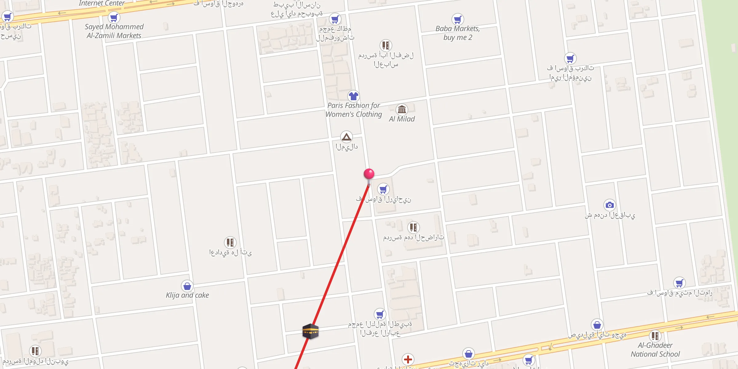 Carte de localisation : جامع الهادي