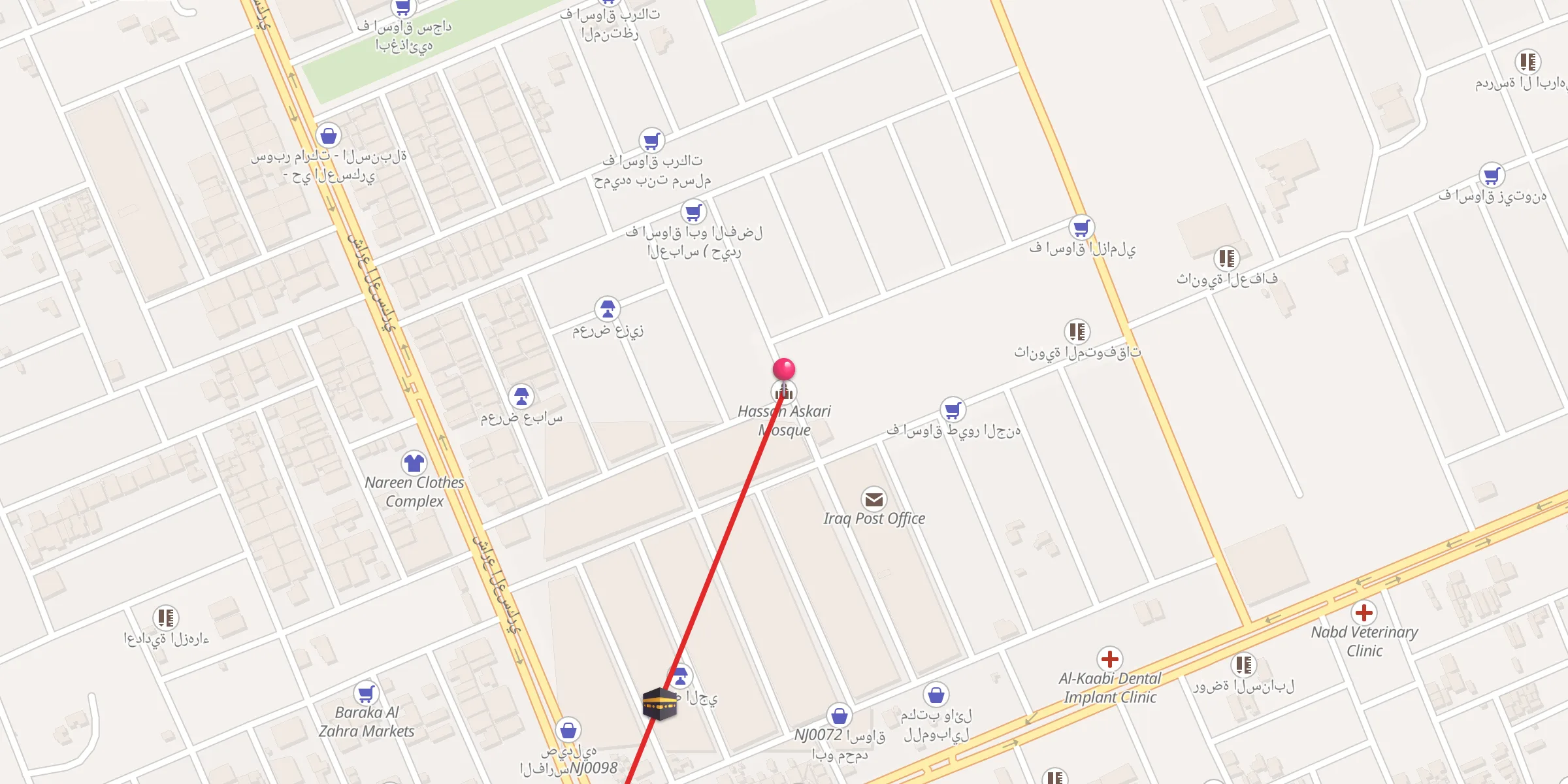 Carte de localisation : جامع الحسن العسكري