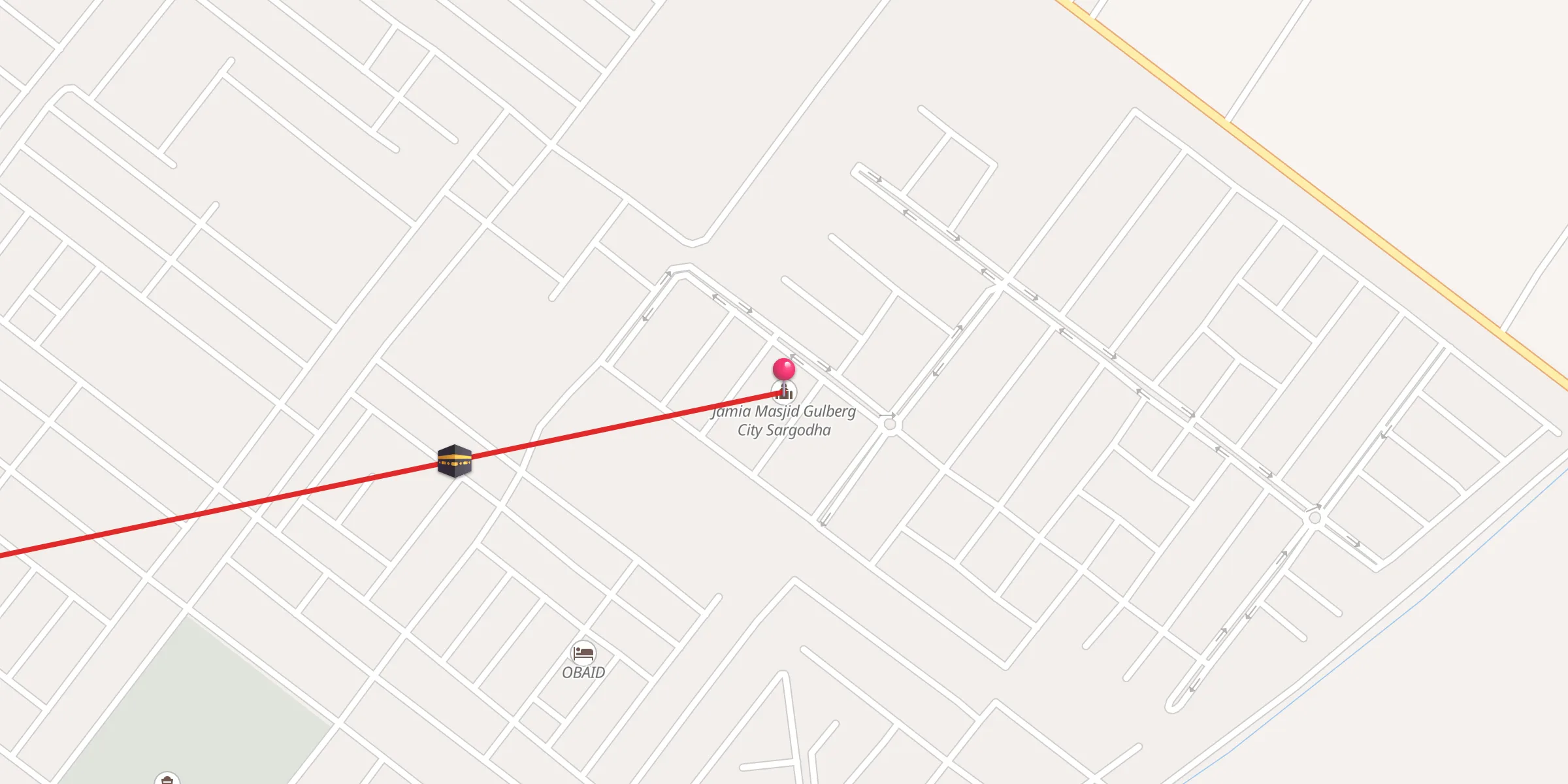 Carte de localisation : Jamia Masjid Gulberg City Sargodha