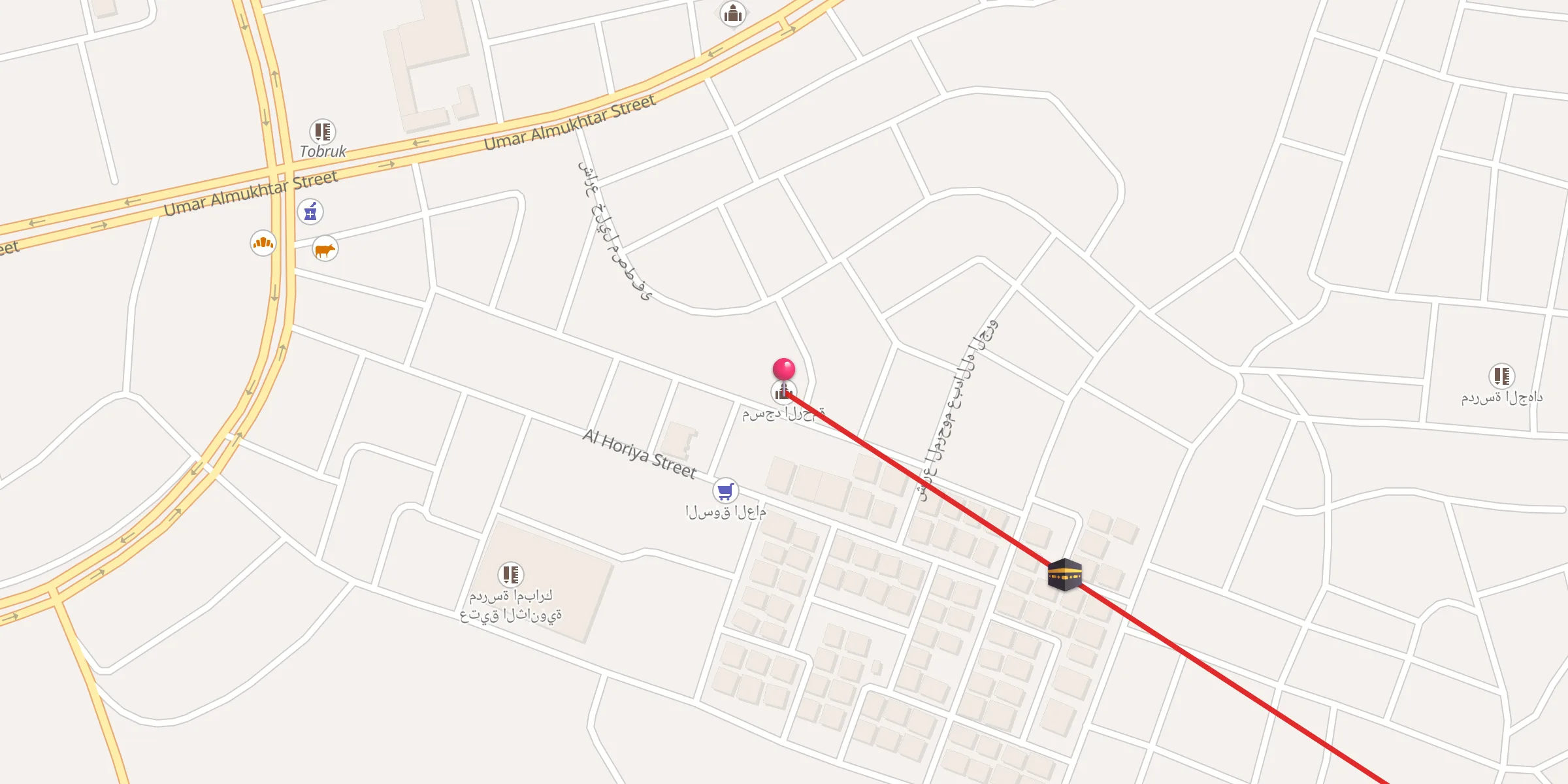 Carte de localisation : مسجد الرحمة
