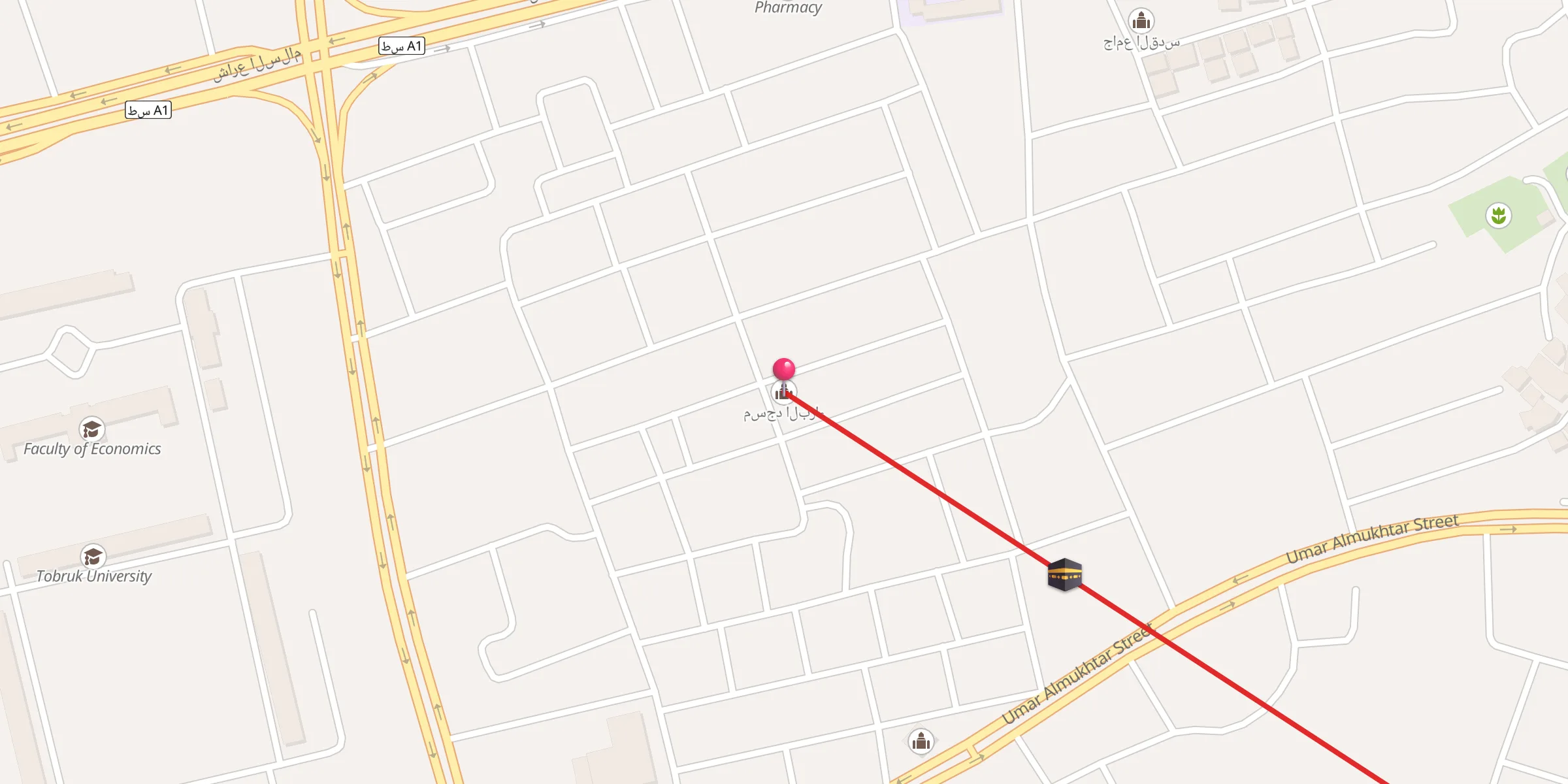 Carte de localisation : مسجد البراء