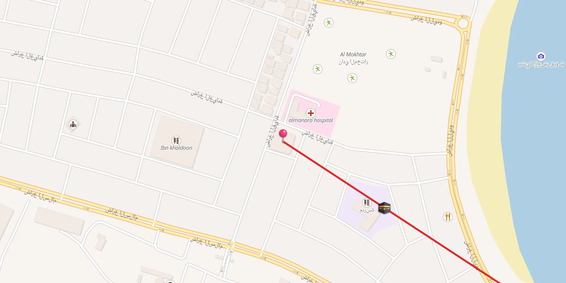 Carte de localisation : almanara المنارة