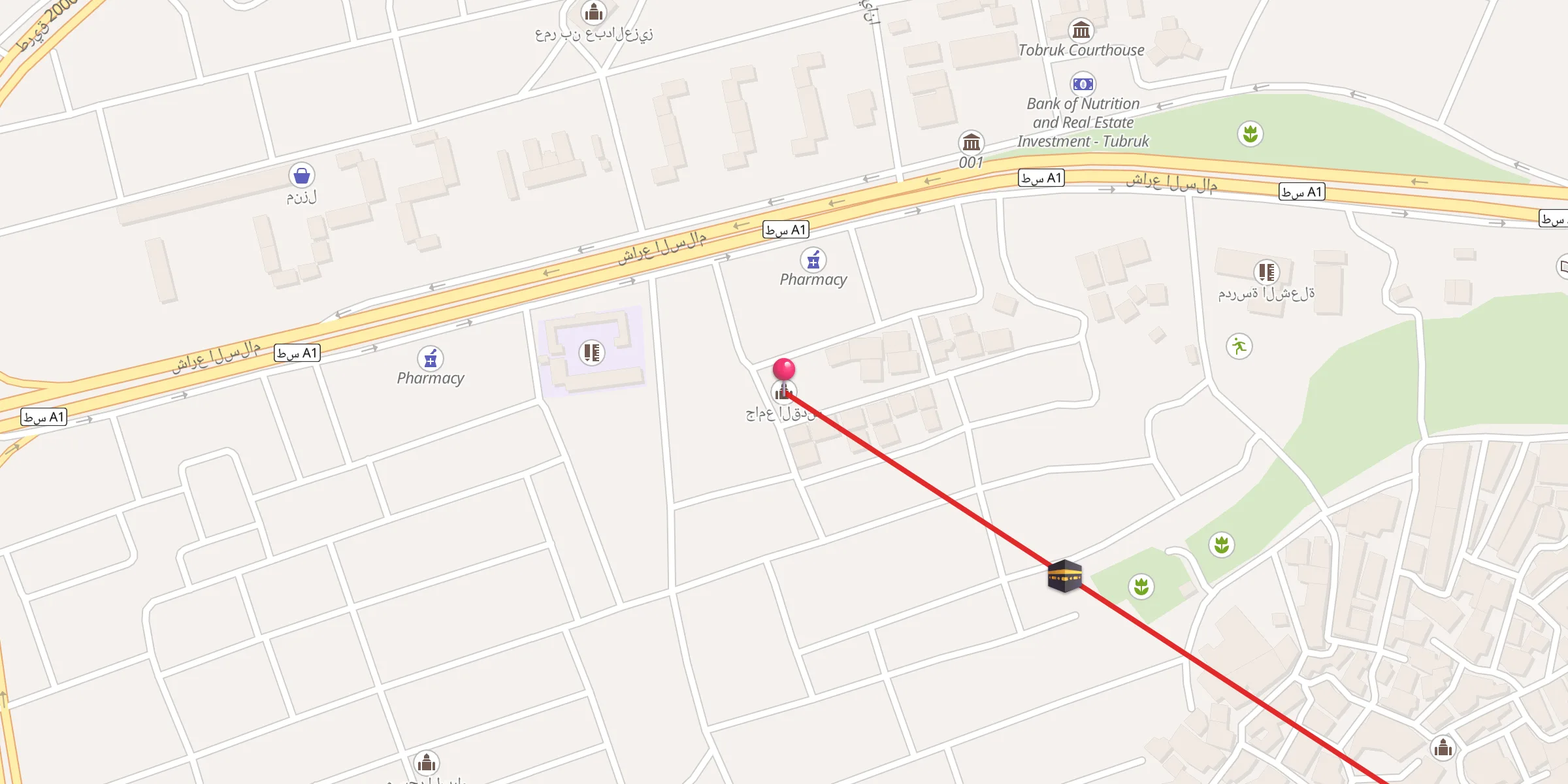 Carte de localisation : جامع القدس