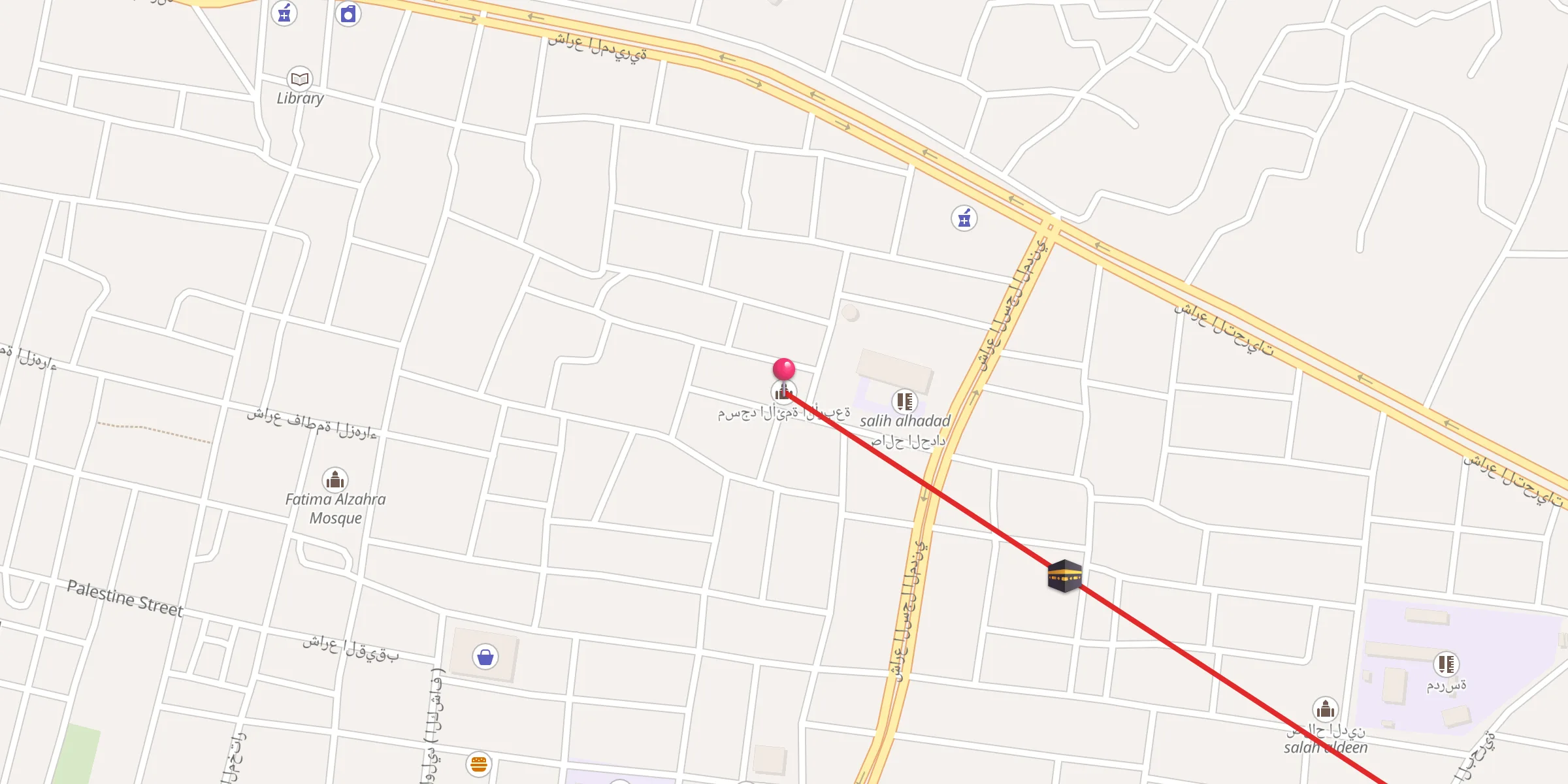 Carte de localisation : مسجد الأئمة الأربعة