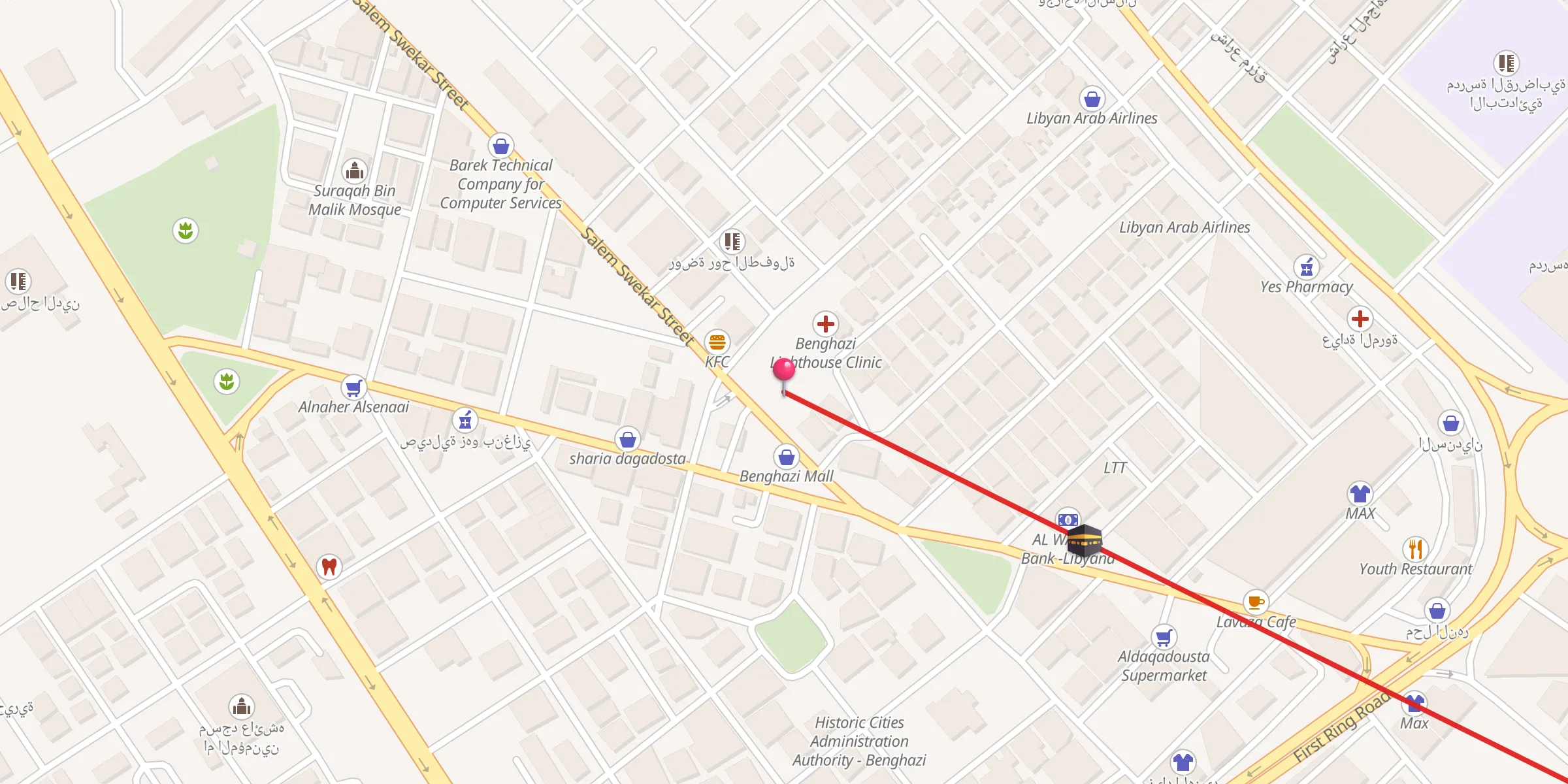 Carte de localisation : Hesham Ibn Utba Mosque