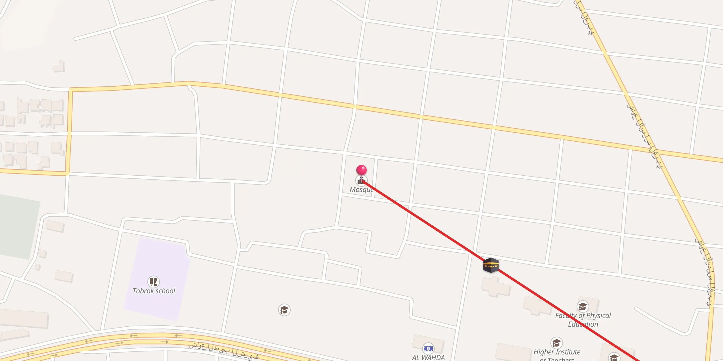 Carte de localisation : مسجد