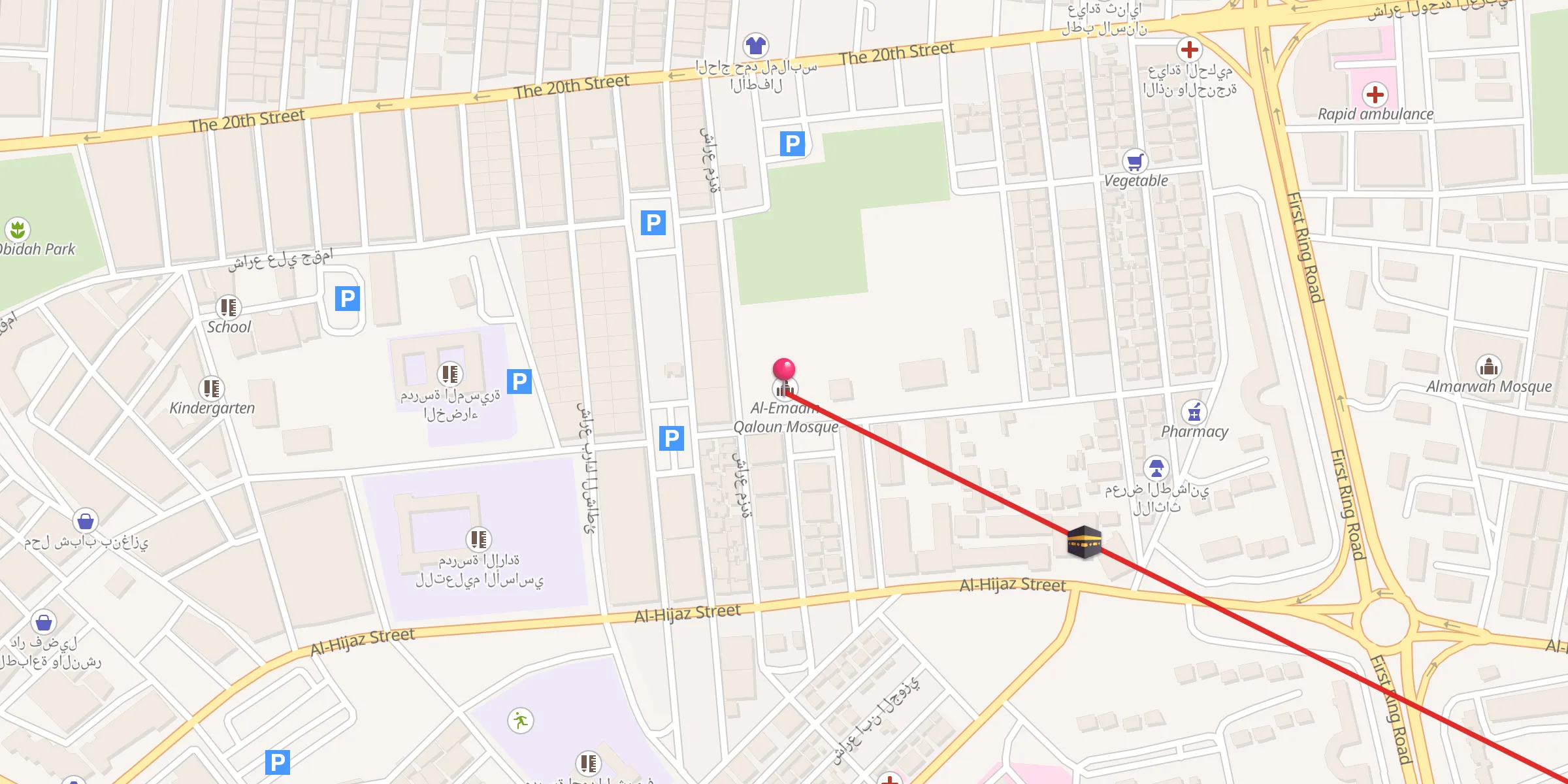 Carte de localisation : Al-Emaam Qaloun Mosque