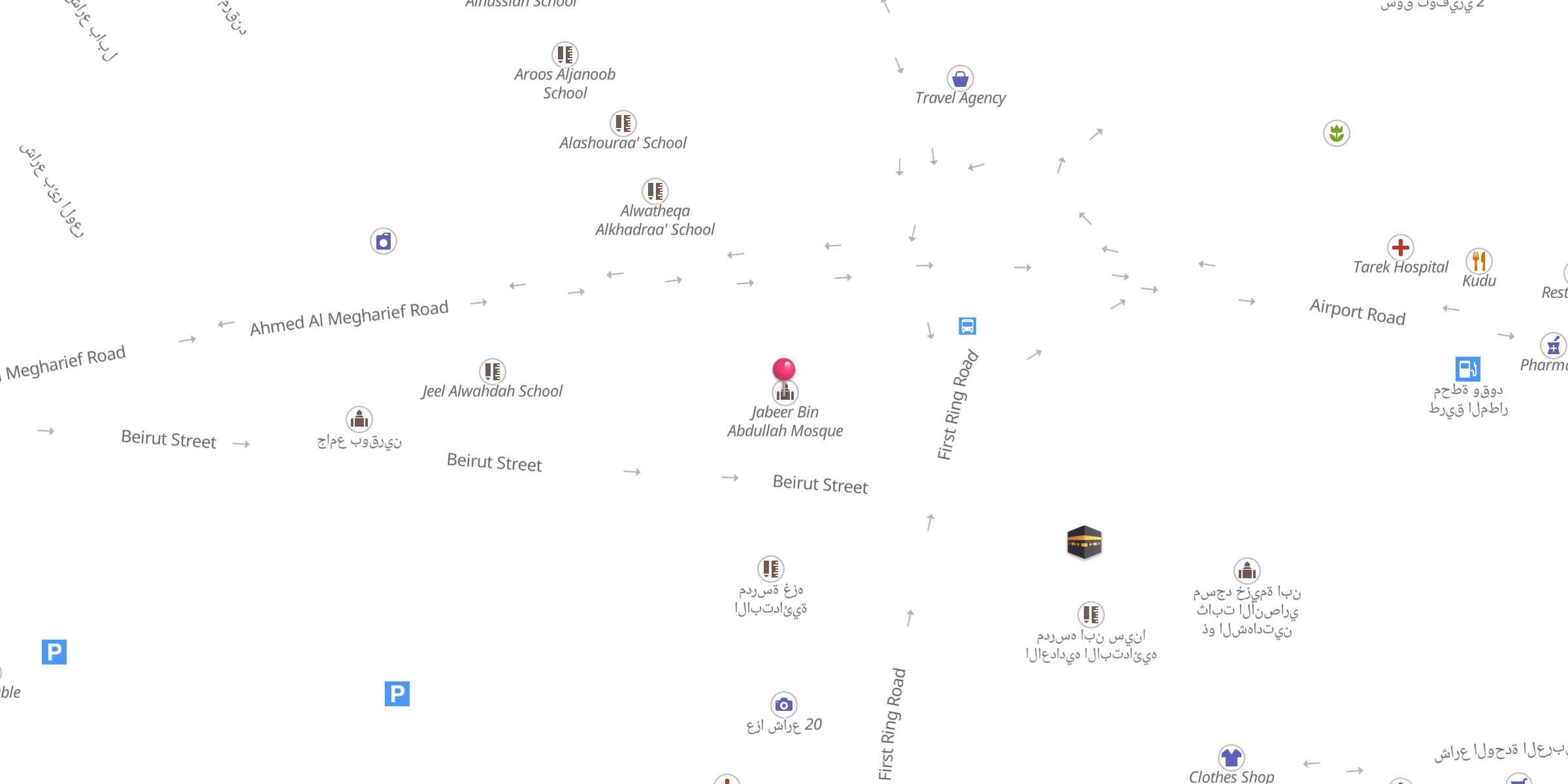 Carte de localisation : Jabeer Bin Abdullah Mosque
