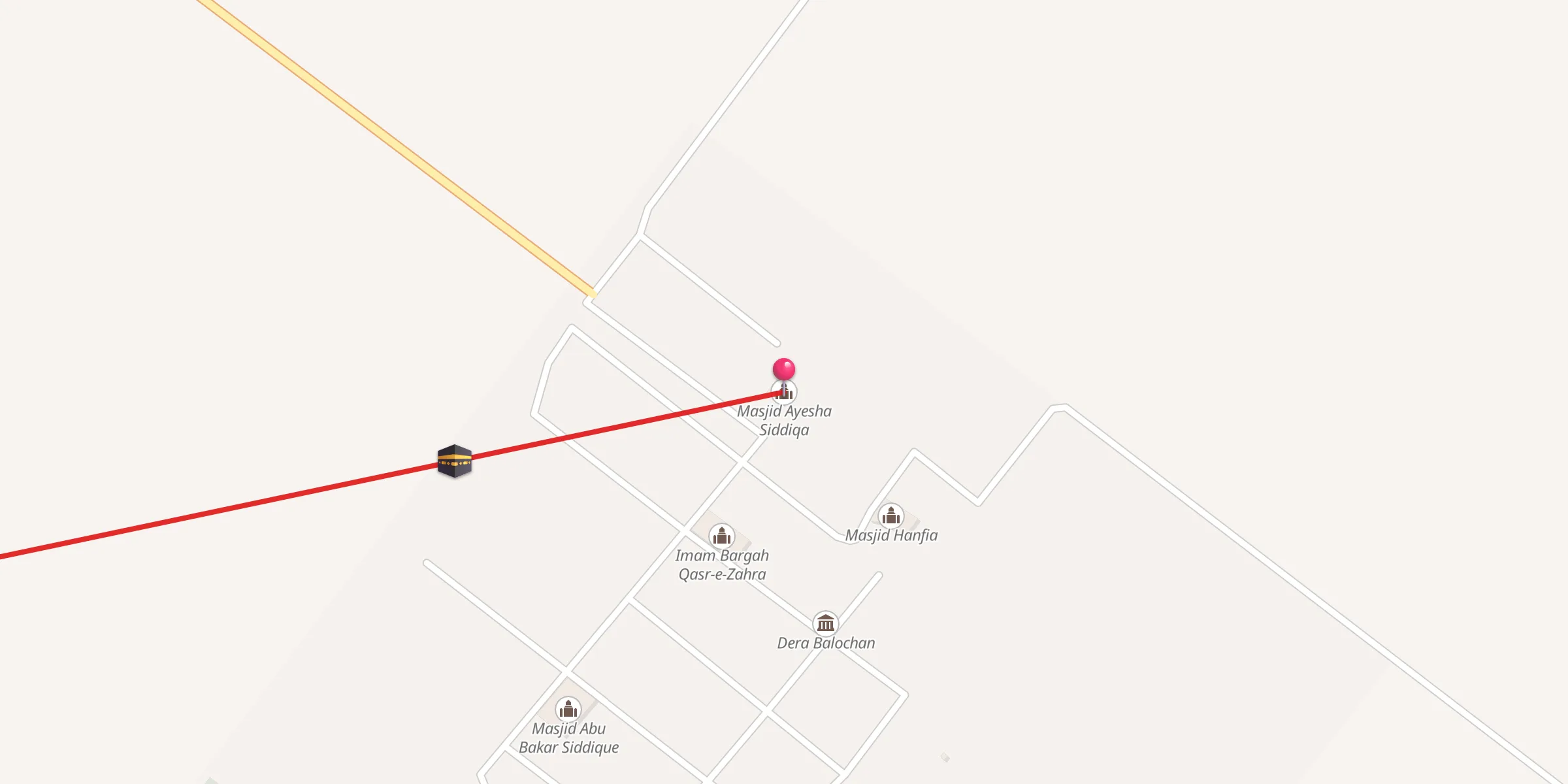 Carte de localisation : Masjid Ayesha Siddiqa
