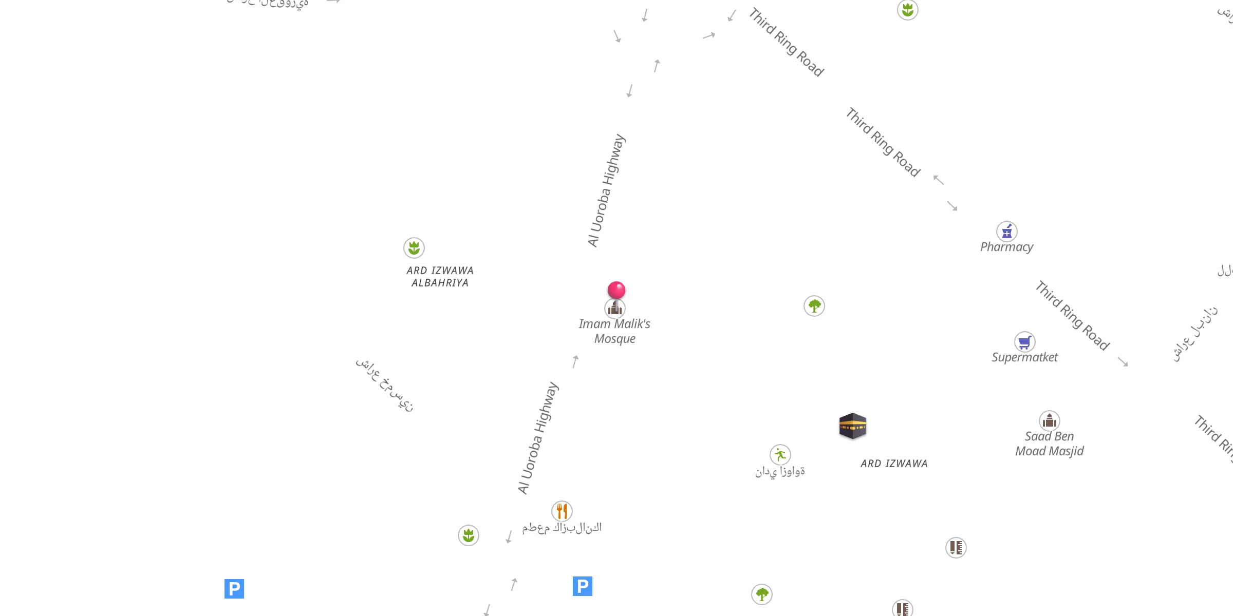 Carte de localisation : Imam Malik's Mosque