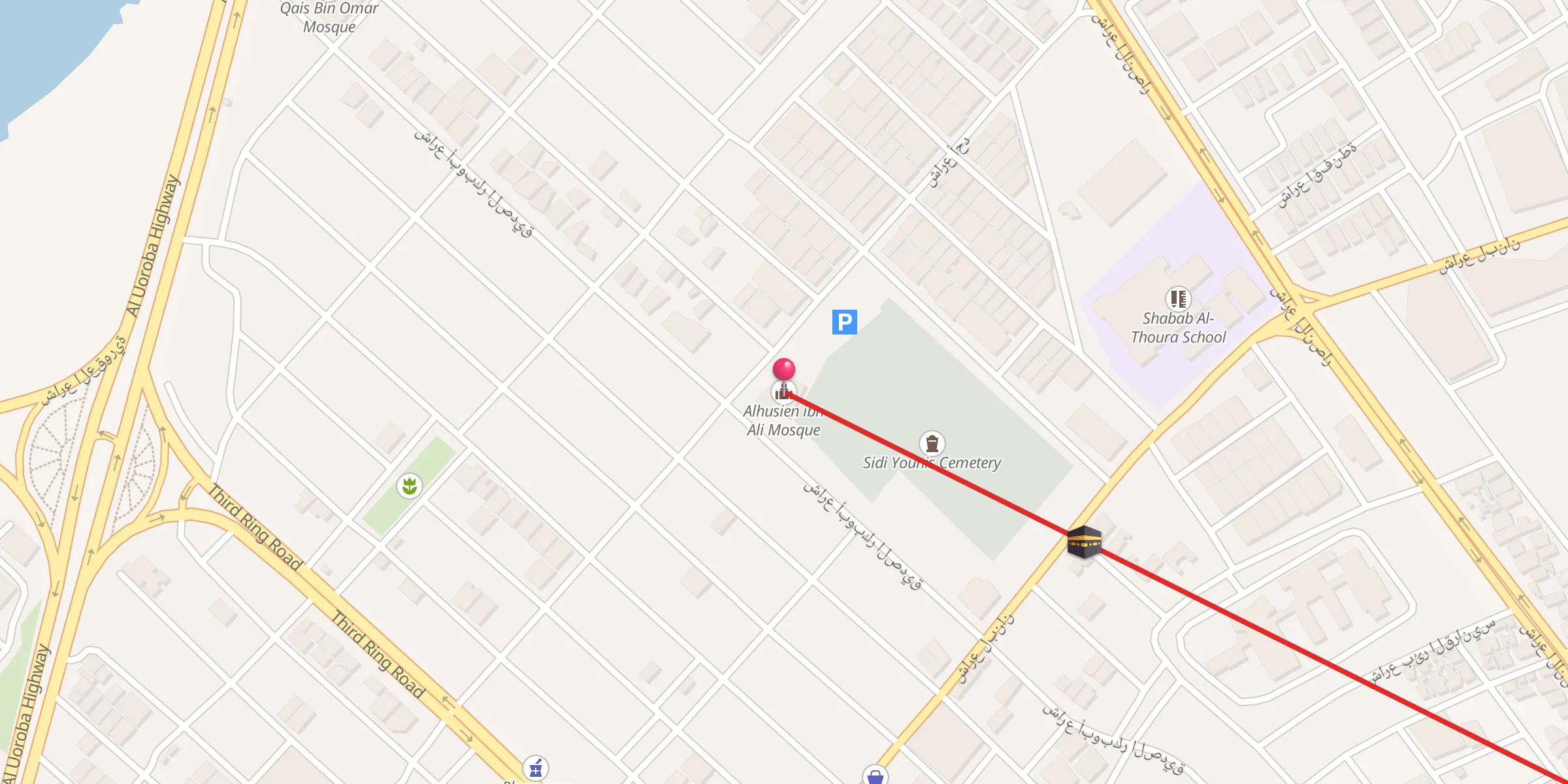 Carte de localisation : Alhusien ibn Ali Mosque