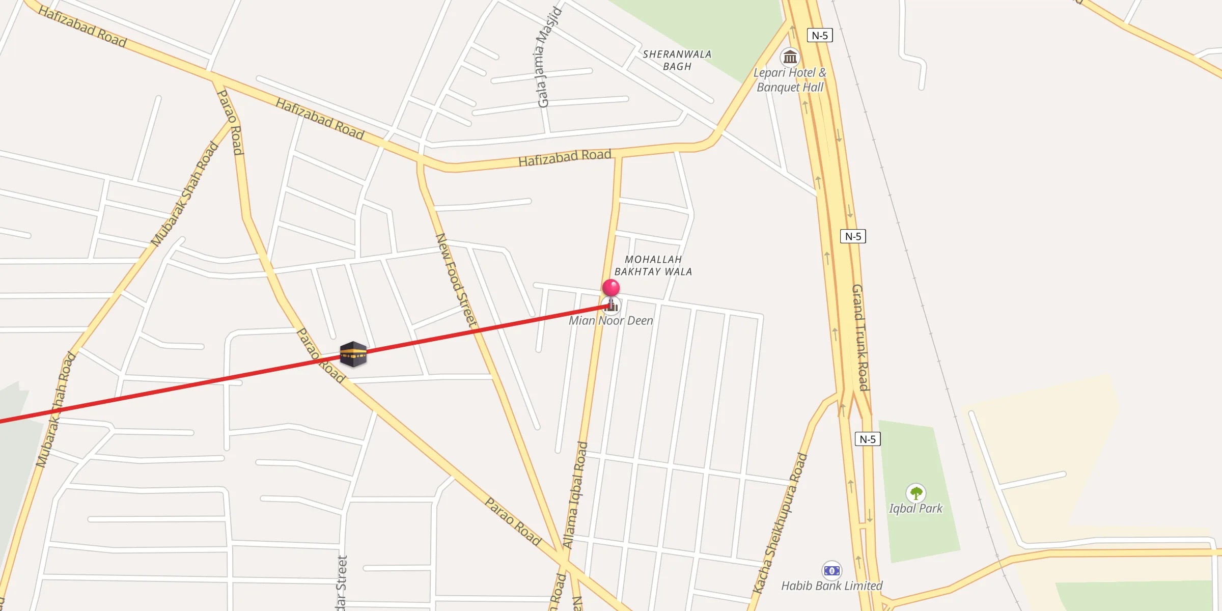 Carte de localisation : Mian Noor Deen