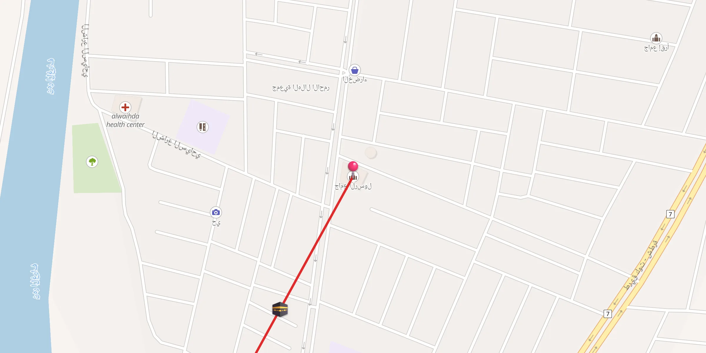 Carte de localisation : جامع الرسول