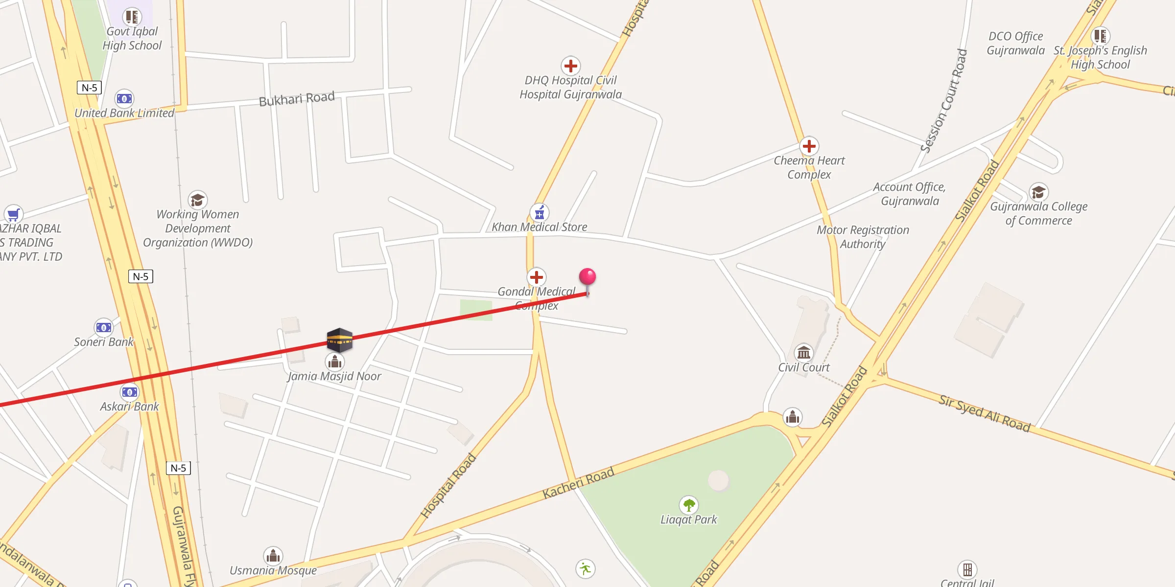 Carte de localisation : Jamia Masjid Din Mohammad