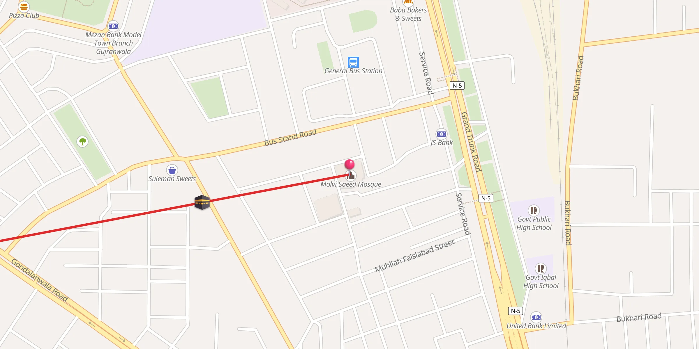 Carte de localisation : Molvi Saeed Mosque