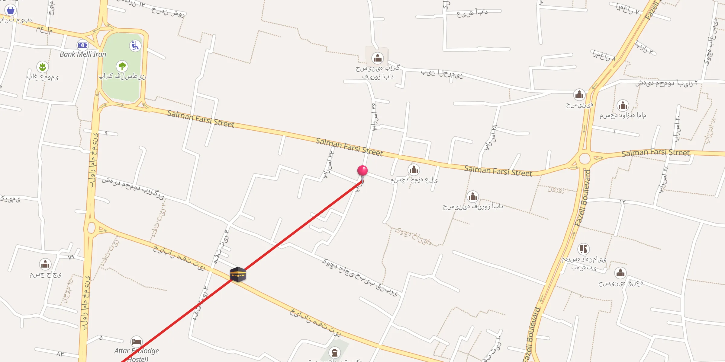 Carte de localisation : مسجد آخوند