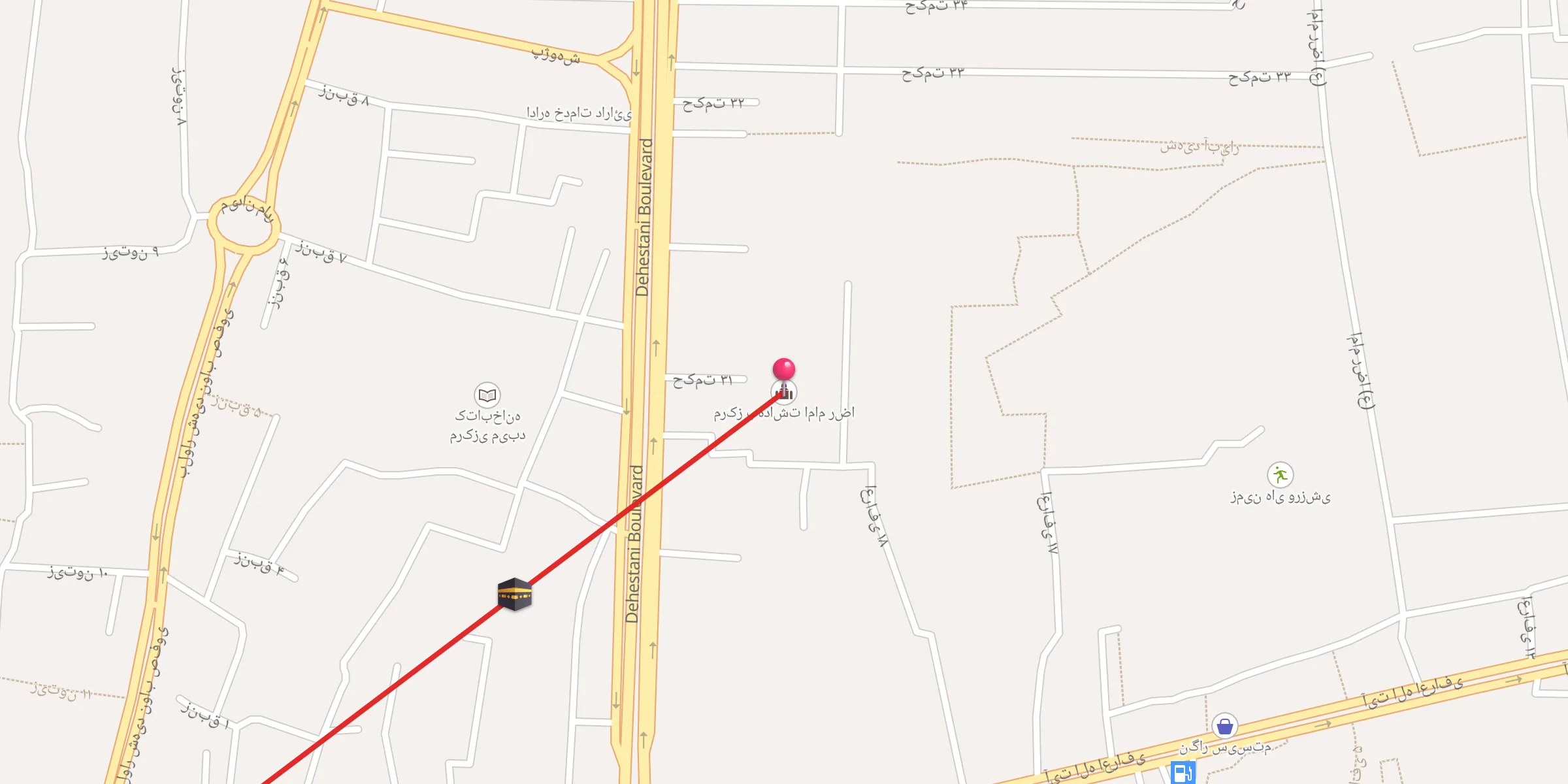 Carte de localisation : مرکز بهداشت امام رضا